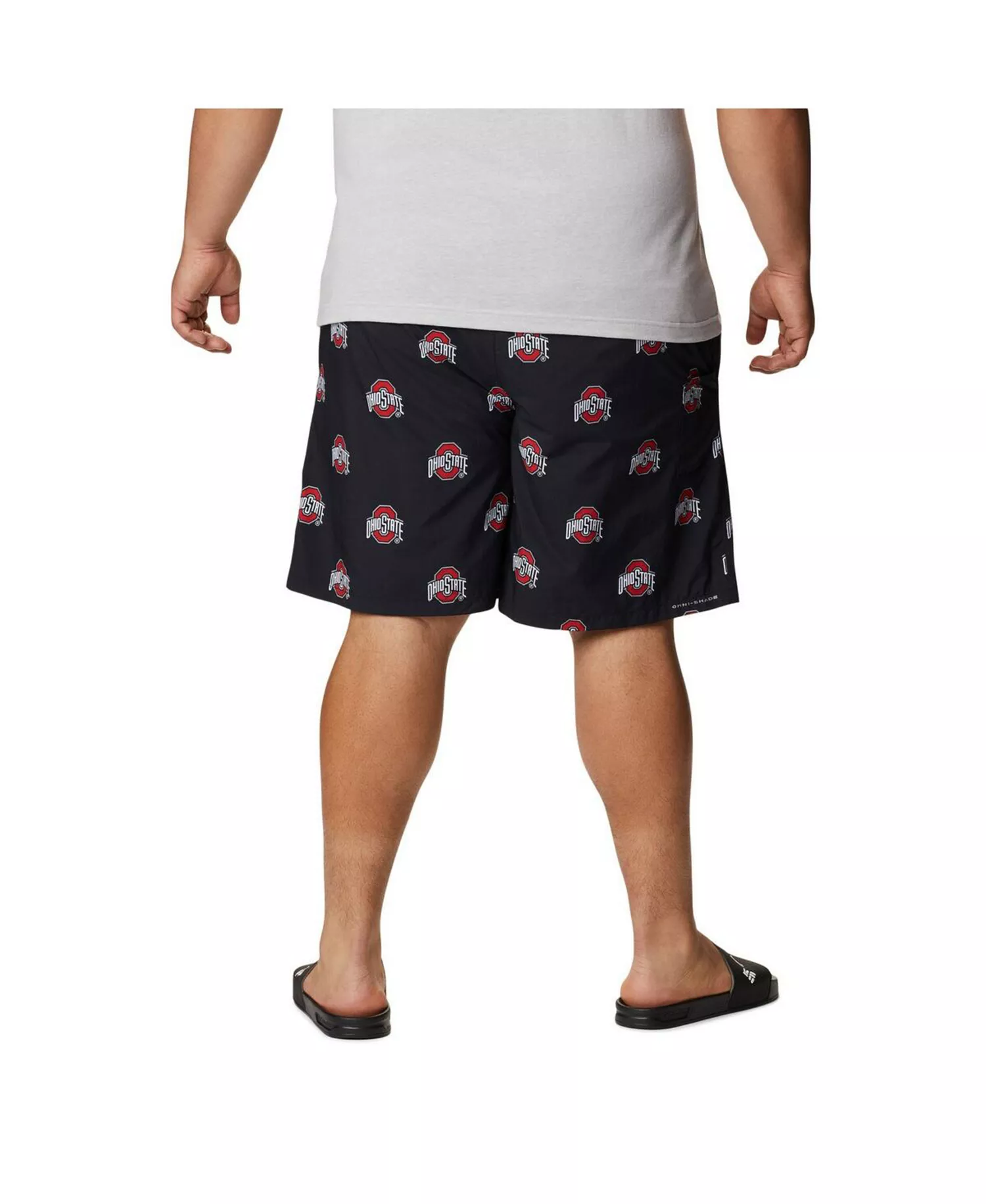 Men's Black Ohio State Buckeyes Big and Tall Backcast II Allover Print Omni-Shade Shorts - Black - 2XB