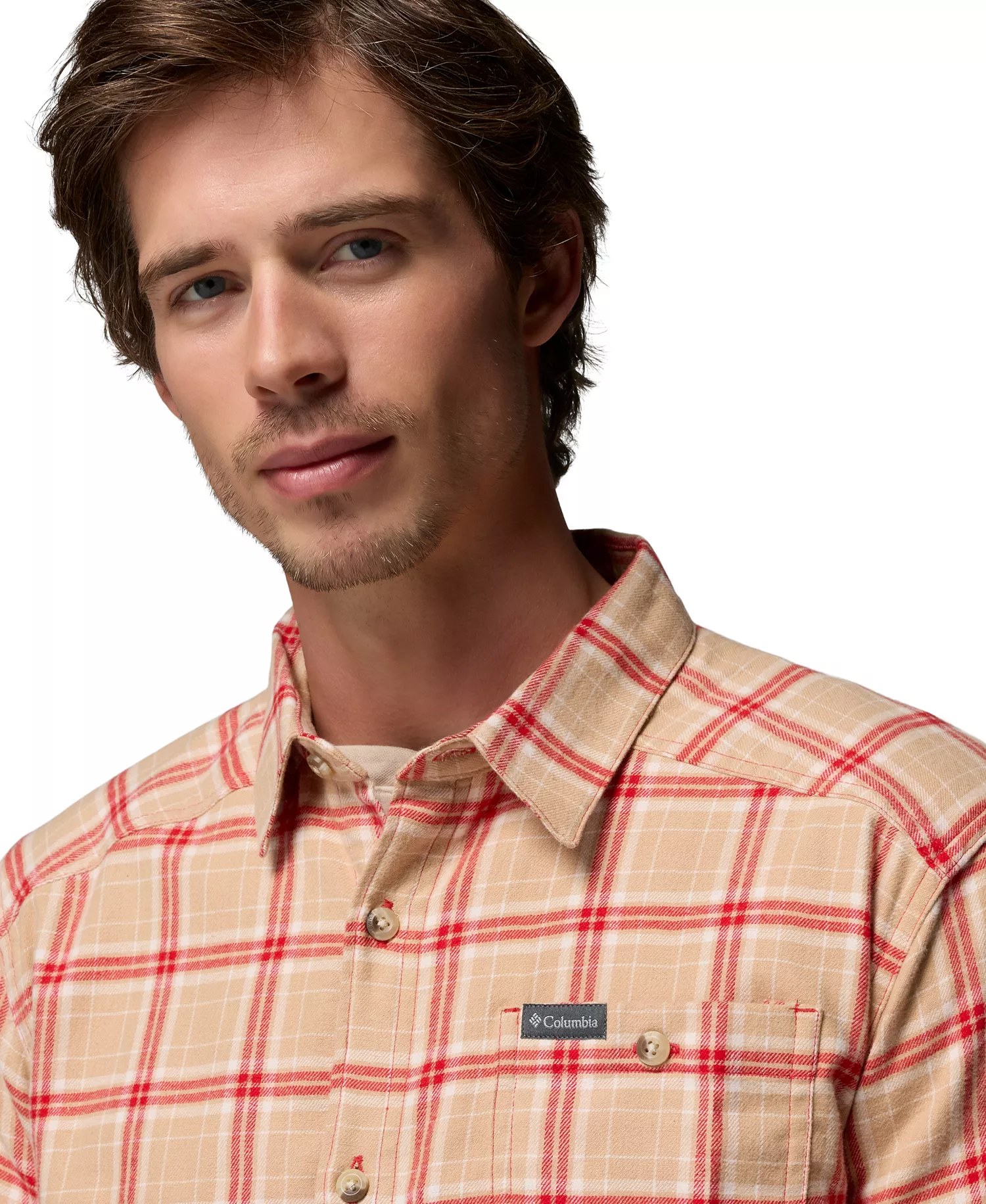 Men's Cornell Woods Flannel Long-Sleeve Shirt - Mountain Red - M