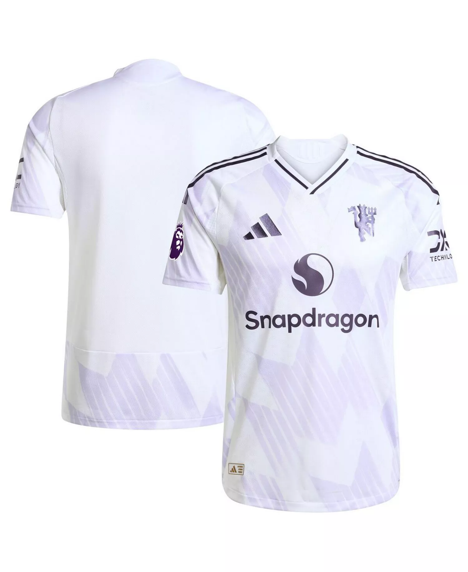 Men's White Manchester United 2025/26 Away Authentic Jersey - White - 2XL