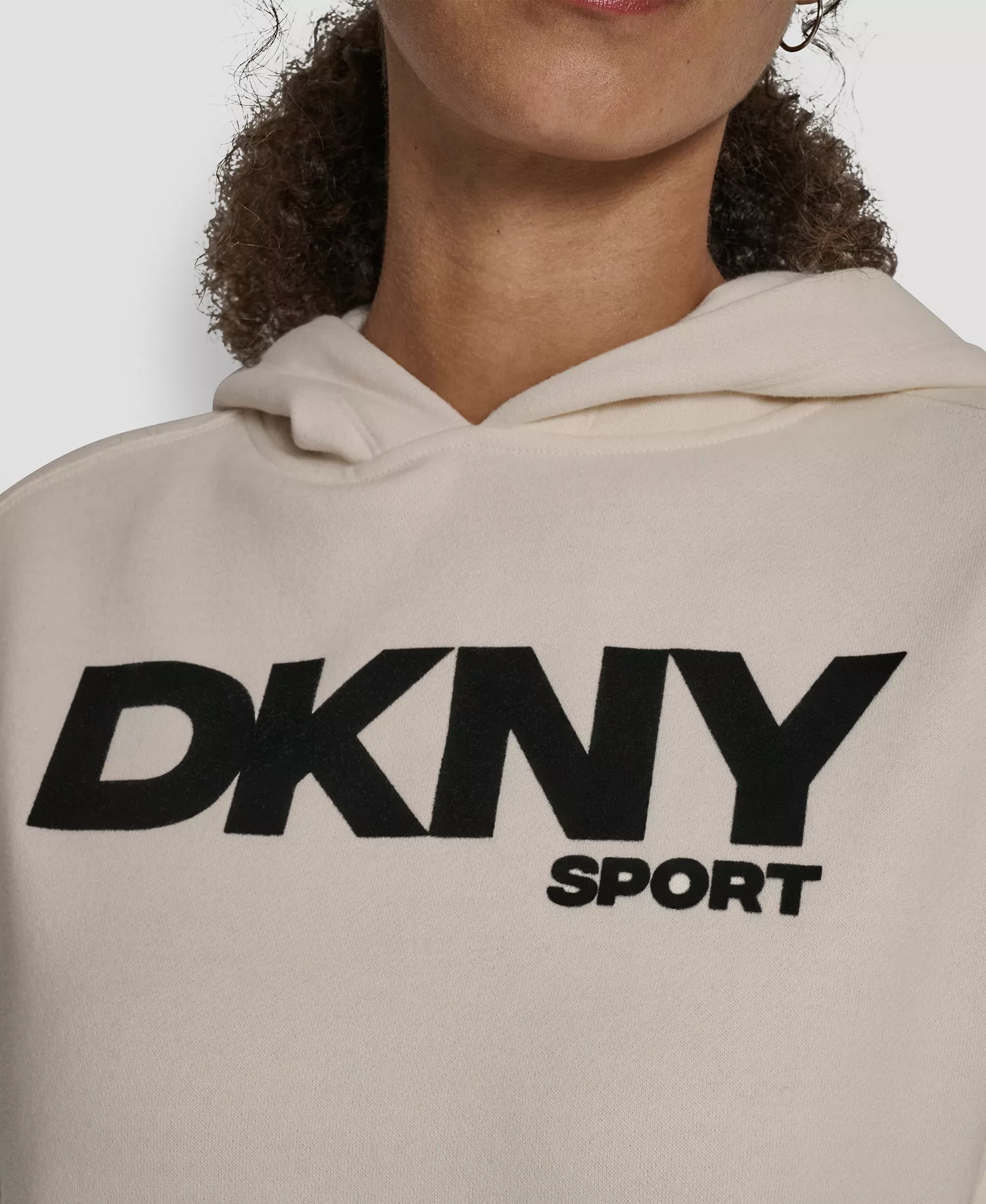 Women's Flock Logo Kanga Pocket Pull-On Hoodie - Black - L