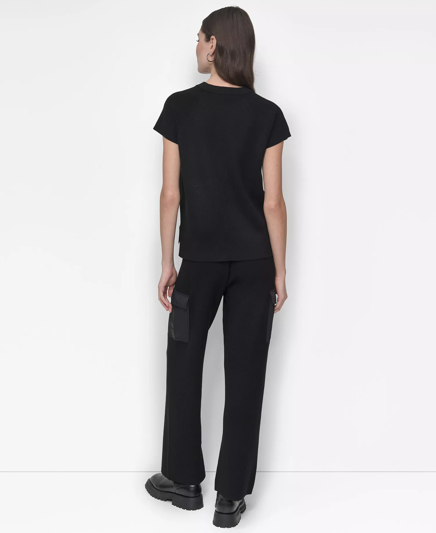 Women's Cargo Sweater - Black - L