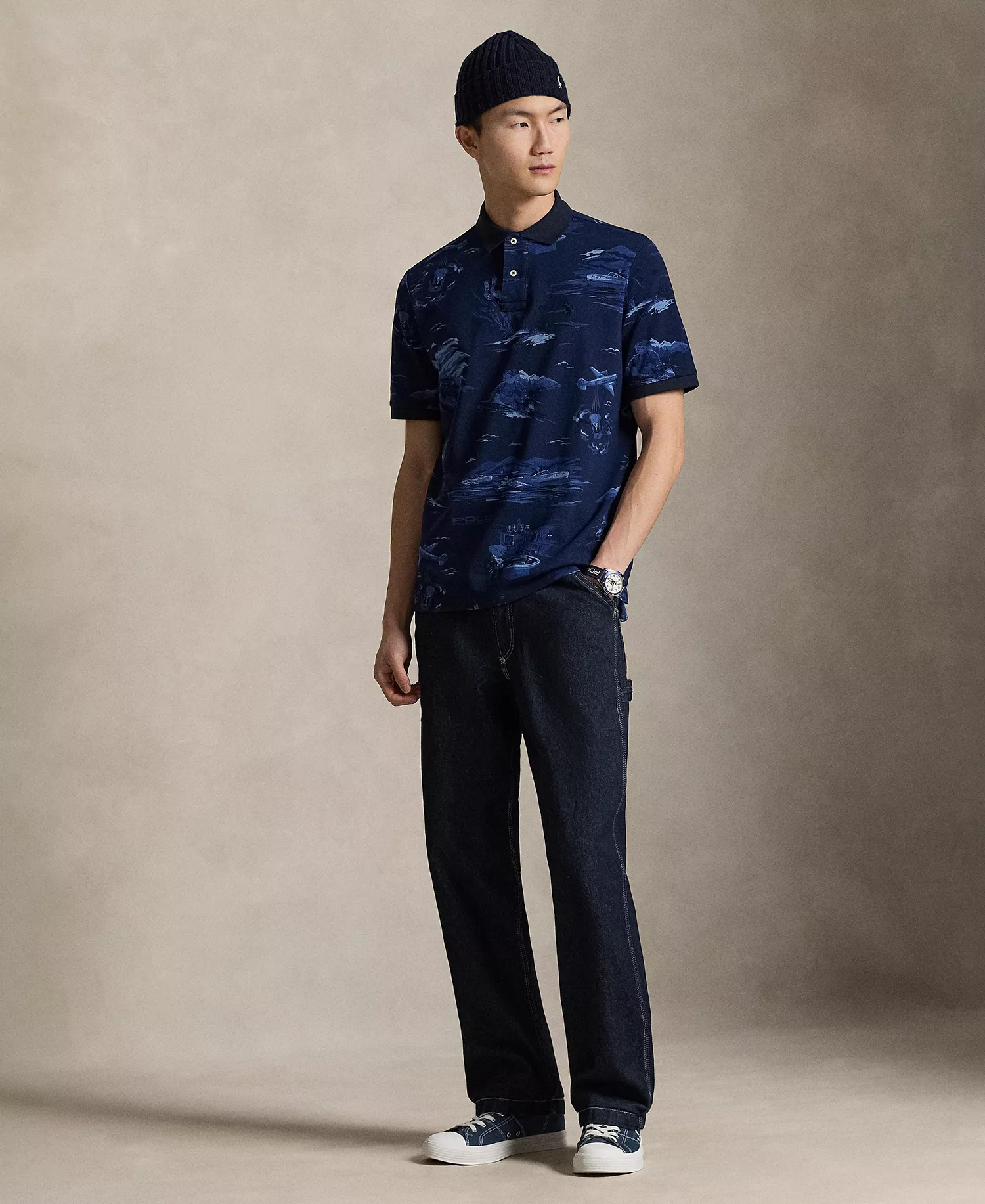 Men's Short-Sleeve Animated Mesh Shirt - Spy Bear - 2XL