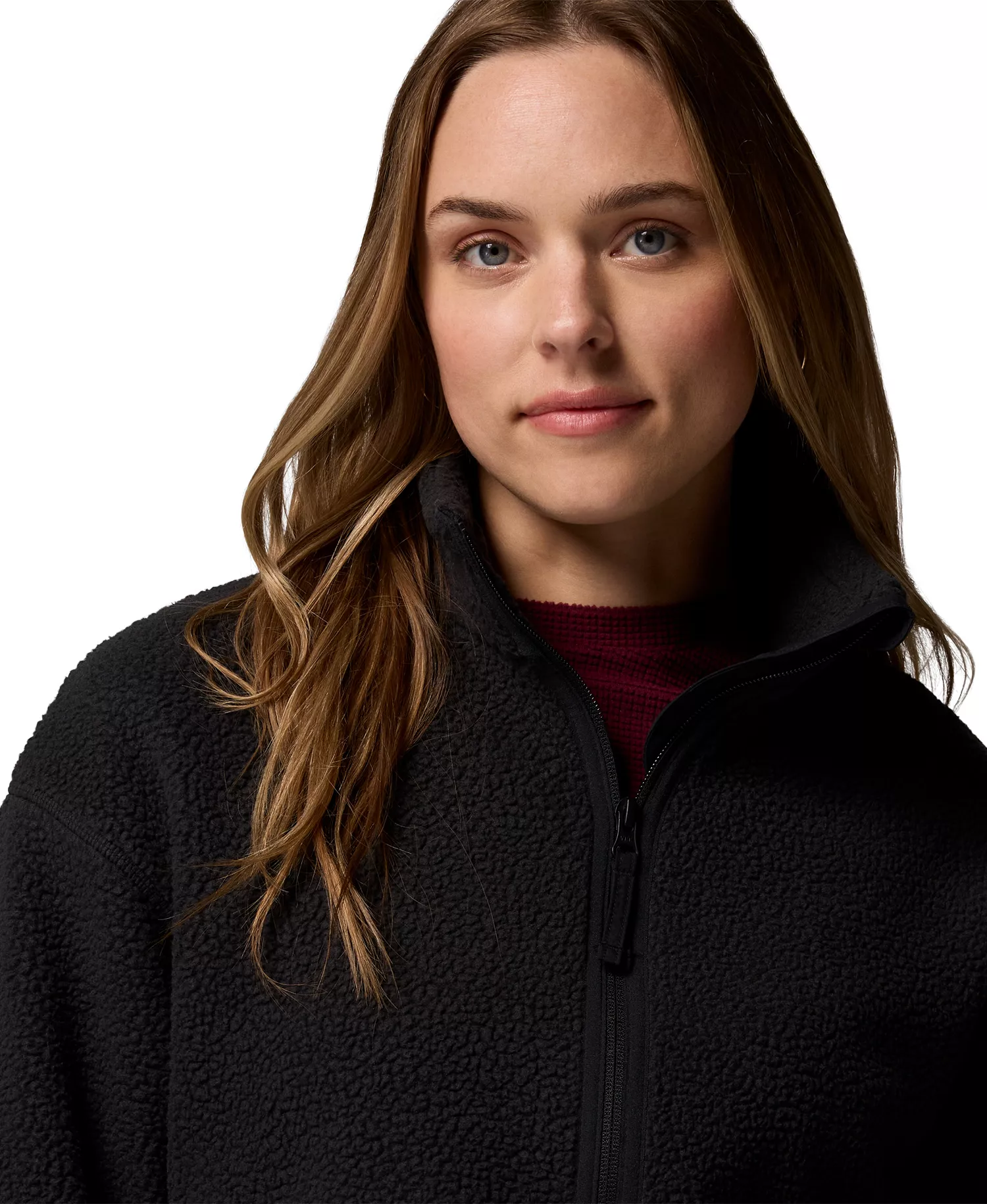 Plus Kenton Full-Zip Fleece Jacket - Black - 1X
