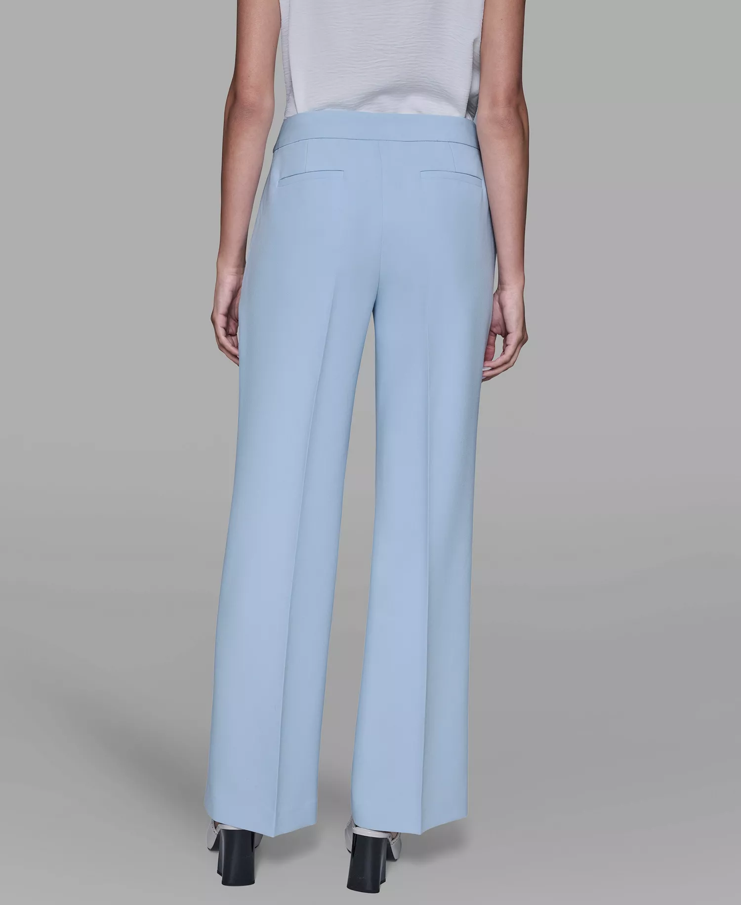 Women's Flared Invisible Zipper Pants - Blue Aura - 0