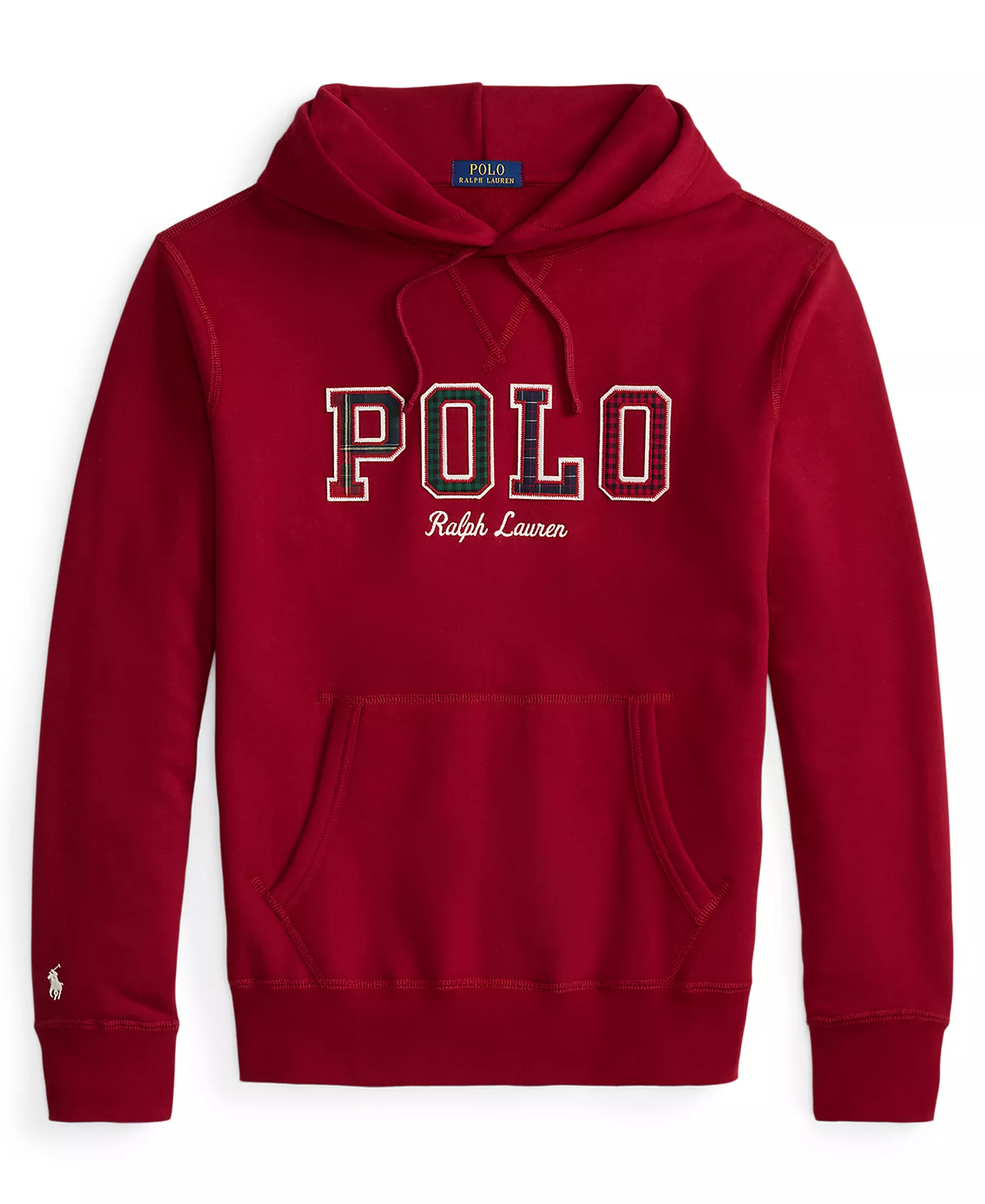 Men's Long Sleeve Hoodie - Holiday Red - S