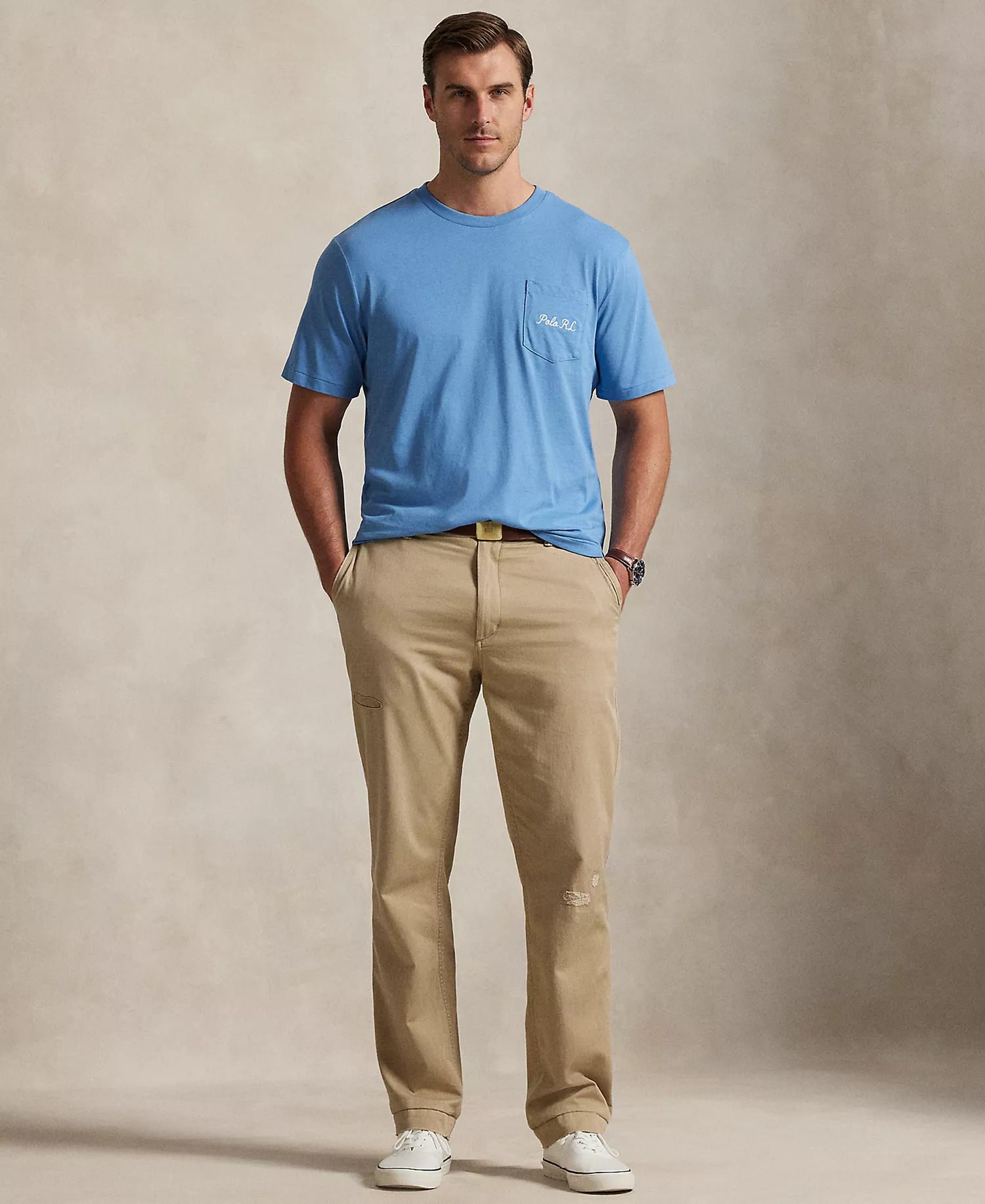 Men's Polo Bear Jersey T-Shirt - Blue Heritage Bear - 2LT