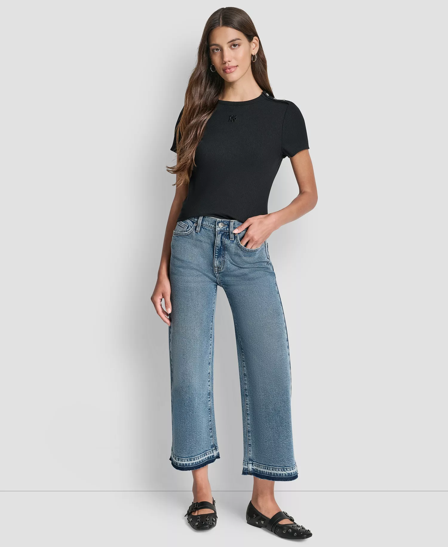 Women's Mid-Rise Wide Leg Jeans - Cedar Hill - 24