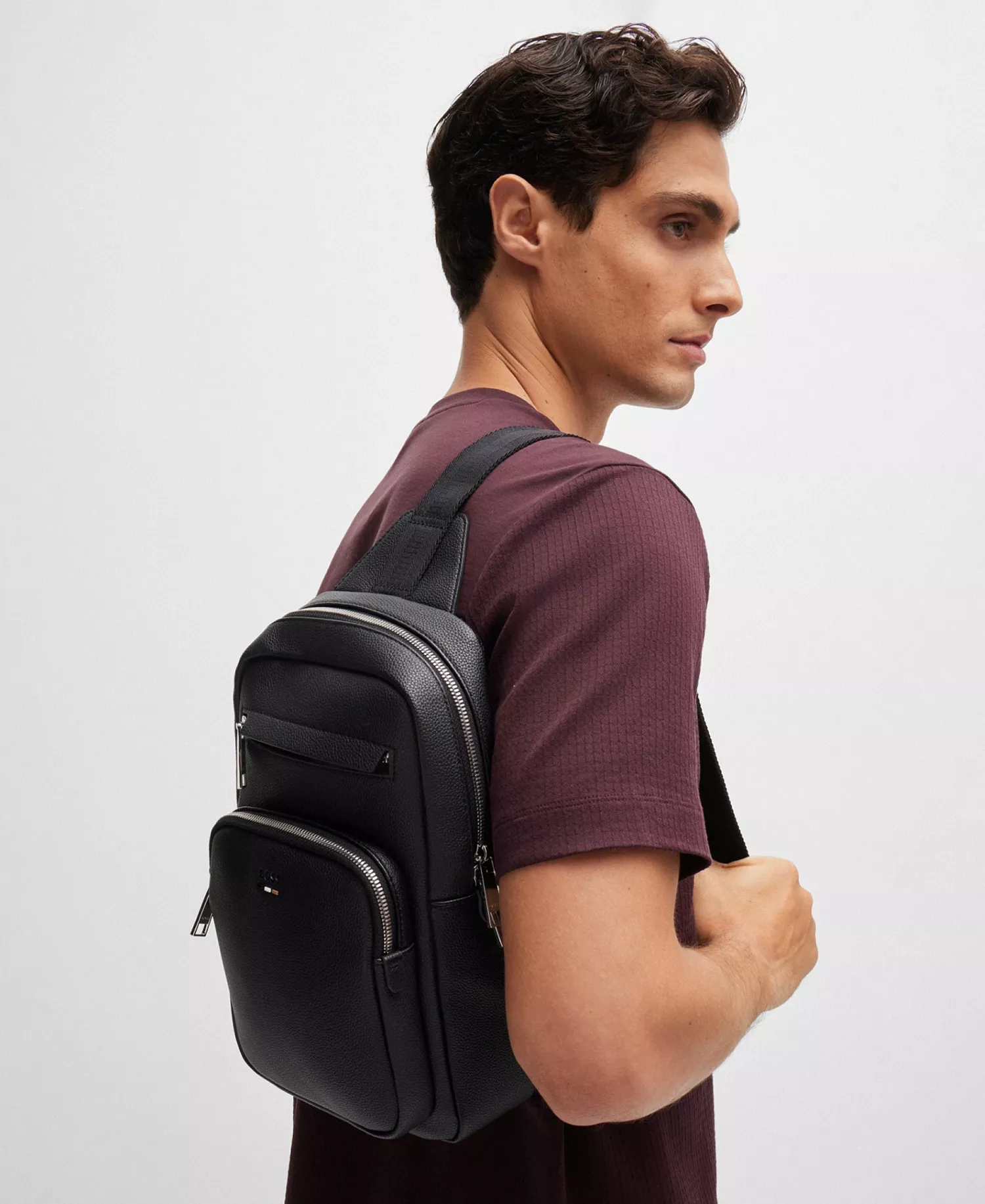 Men's Ray Monostrap Hobo Bag - Black - ONE SIZE