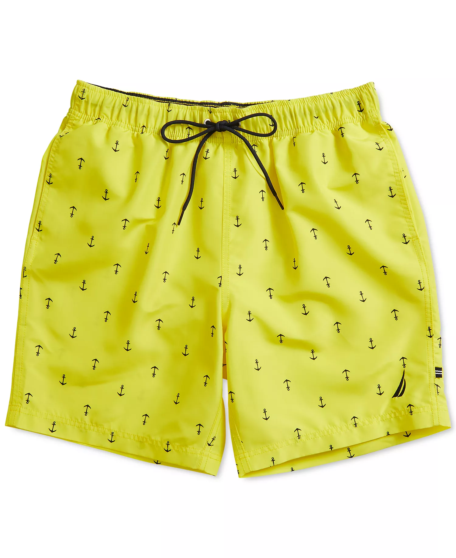 Men's Quick-Dry Anchor-Print 8" Swim Trunks - Blazing Yellow - 2XL
