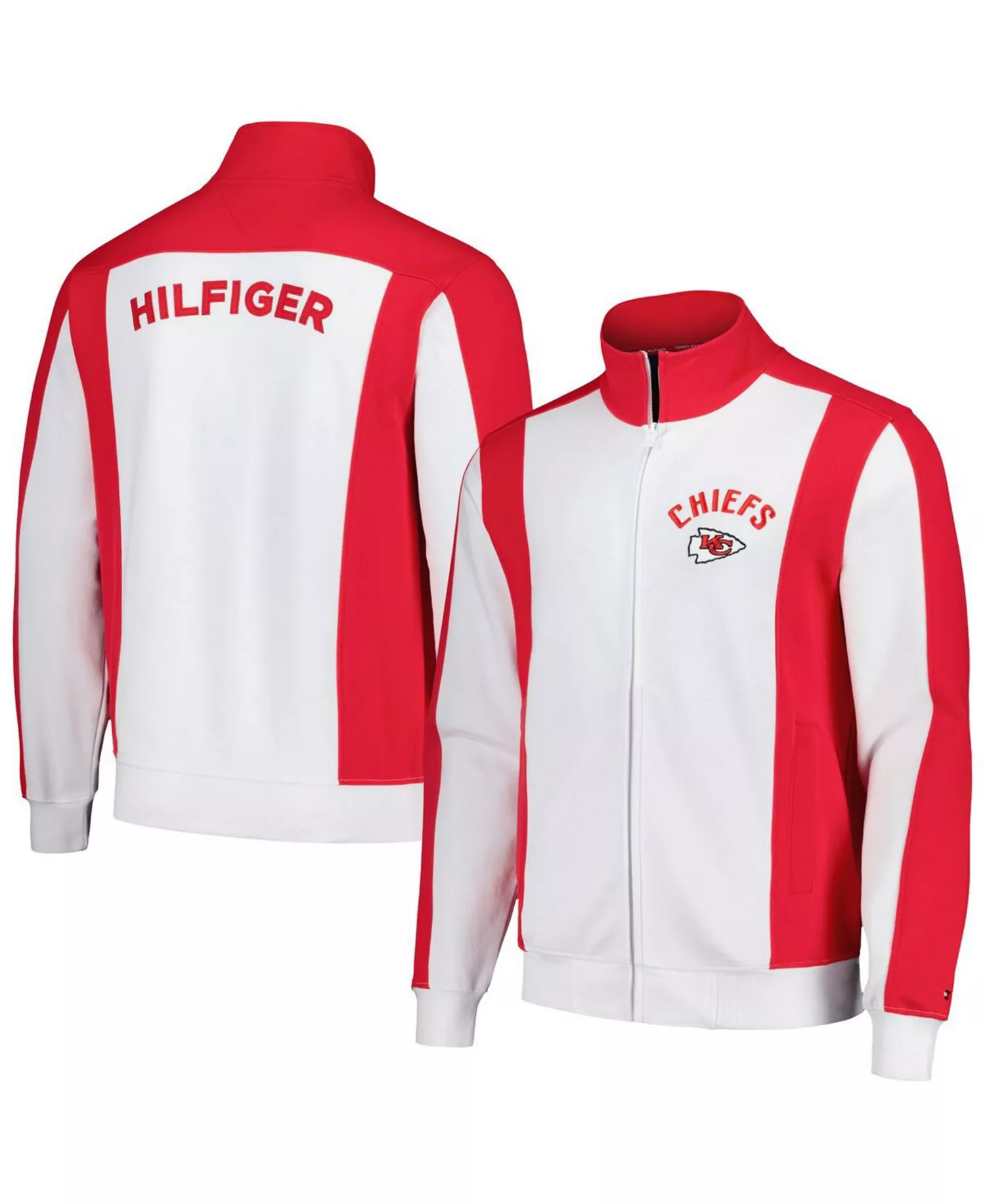 Men's White/Red Kansas City Chiefs Nolan Full-Zip Track Jacket - White, Red - L