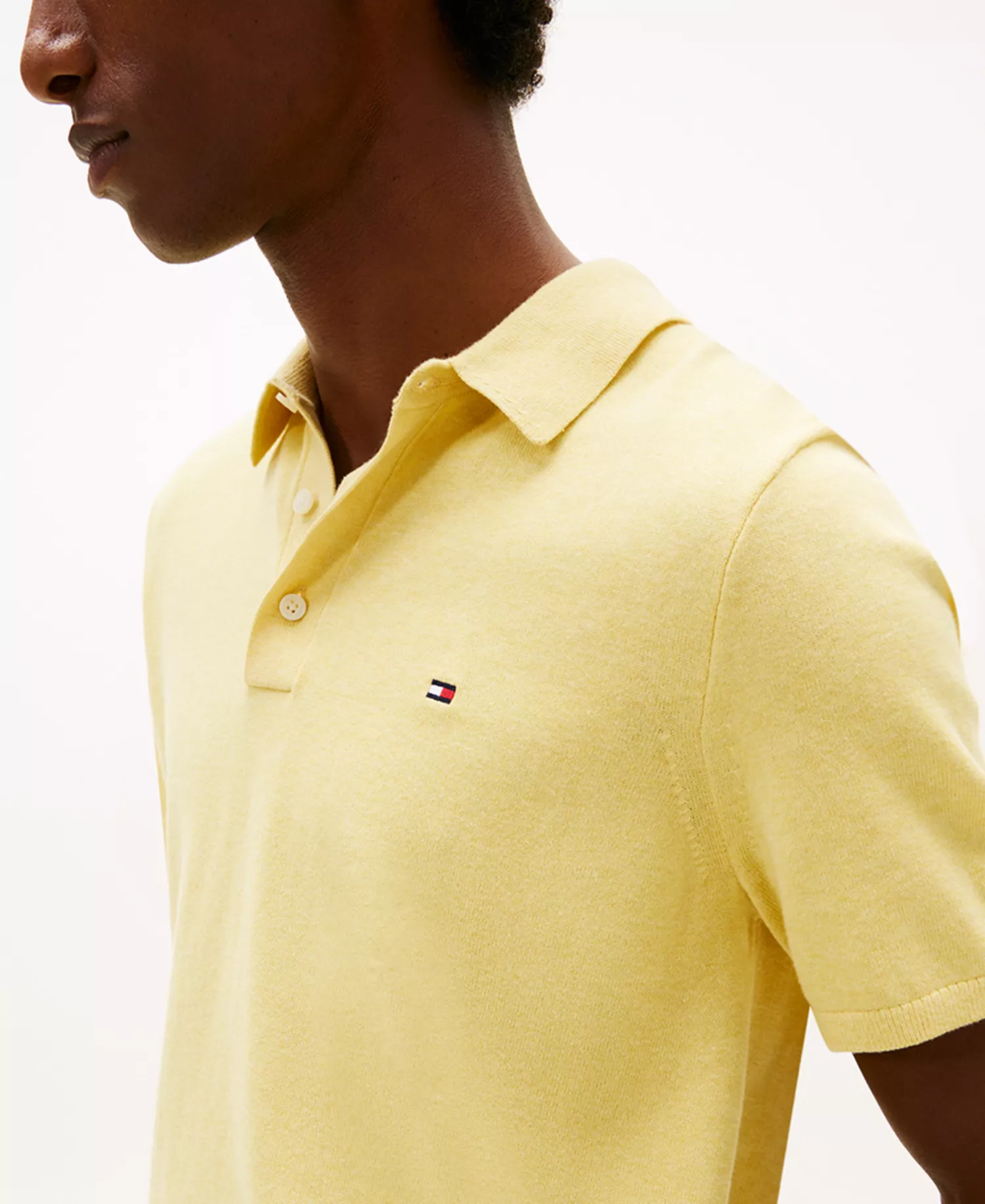 Men's Essential Knit Short-Sleeve Polo Shirt - Citronella Heather - L