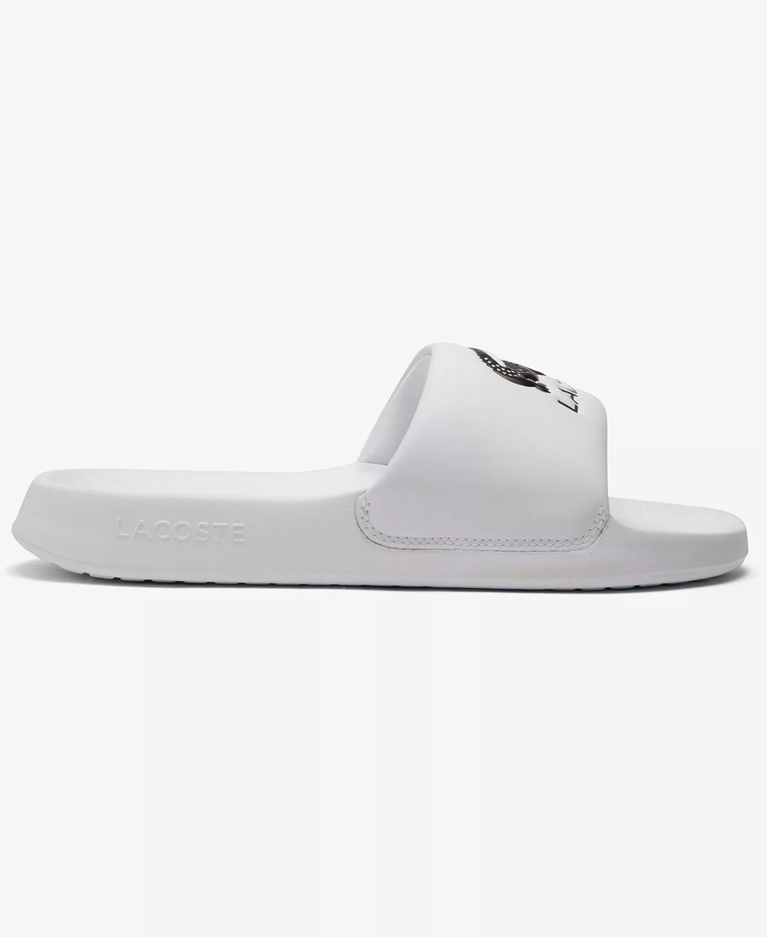 Men's Serve Round Toe Slip-On Slides - White/Black - 10