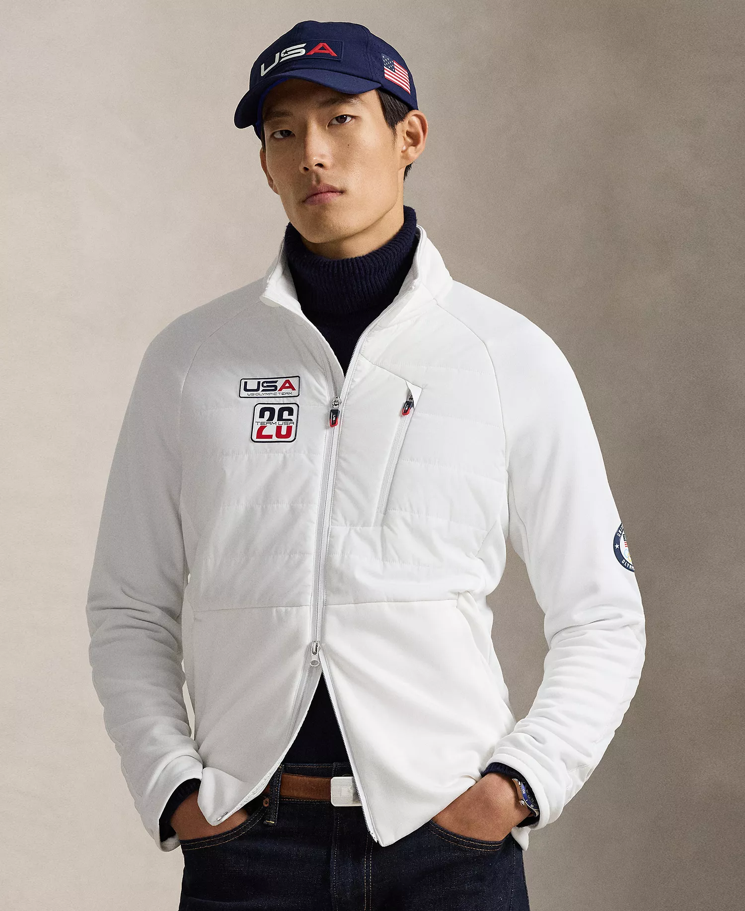 Men's Team USA Hybrid Jacket - Ceramic White - L
