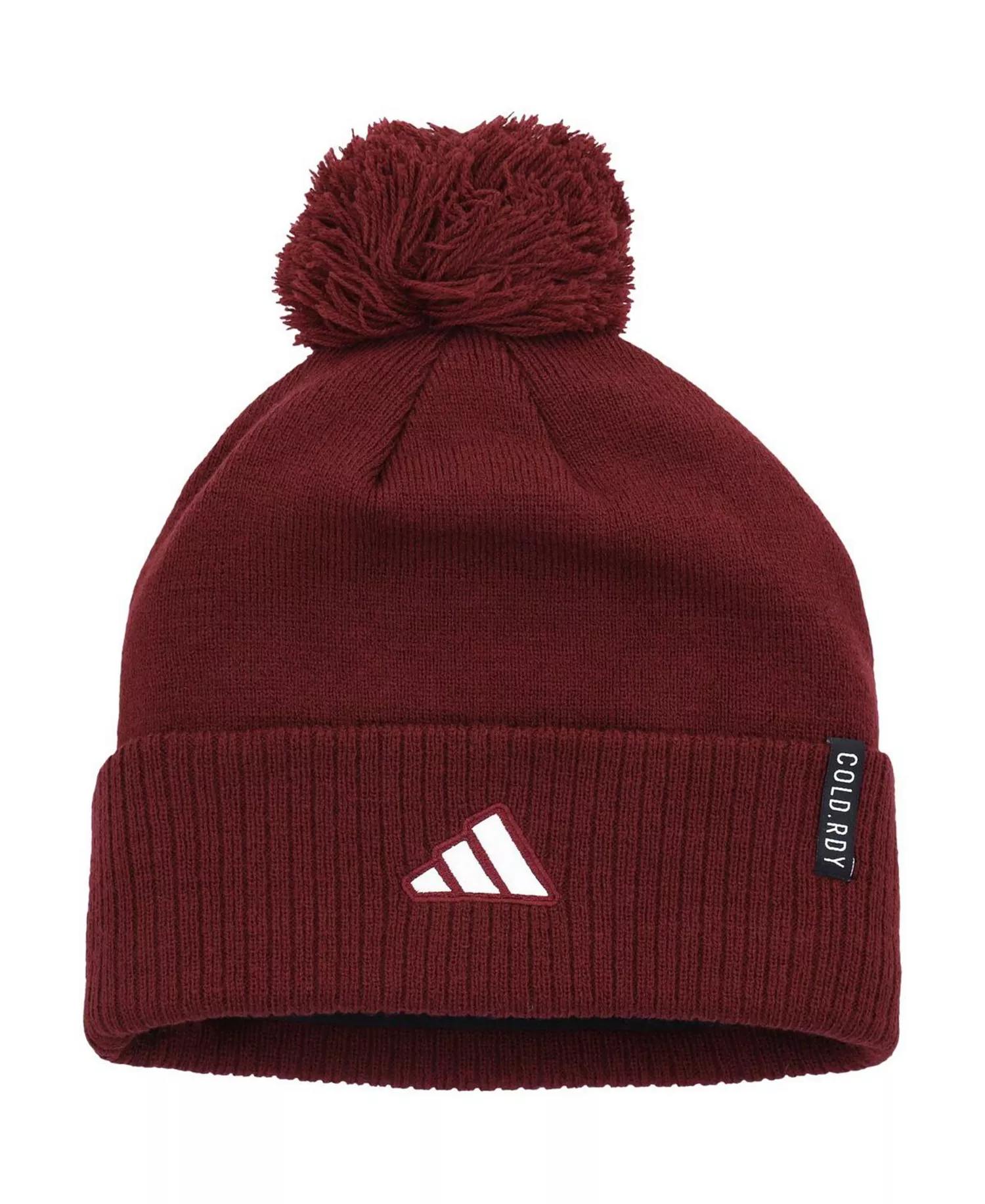Men's Maroon Texas A&M Aggies 2023 Sideline COLD.RDY Cuffed Knit Hat with Pom - Maroon - One Size Fits All