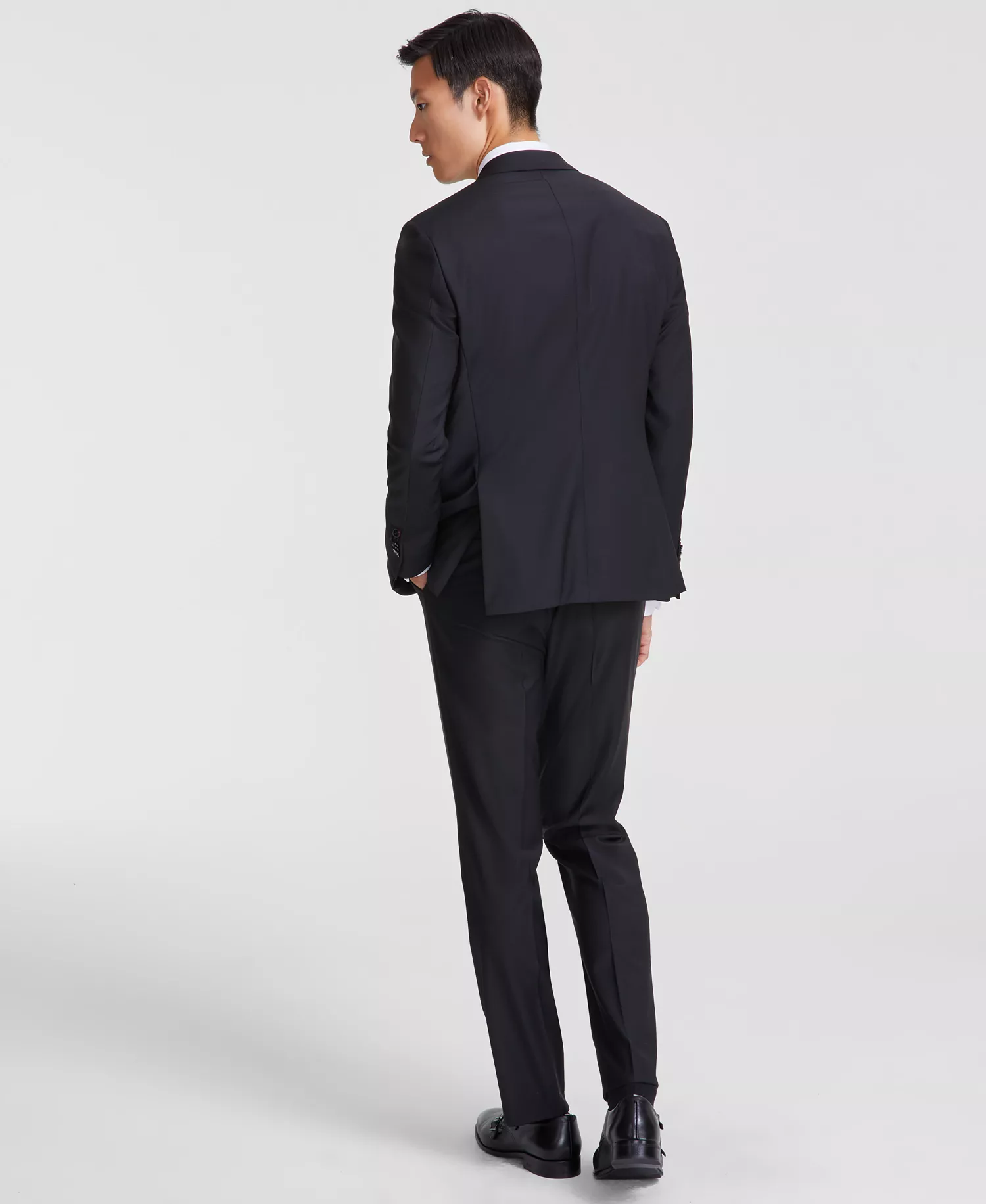 Men Modern-Fit Wool Blend Suit - Black - 36R