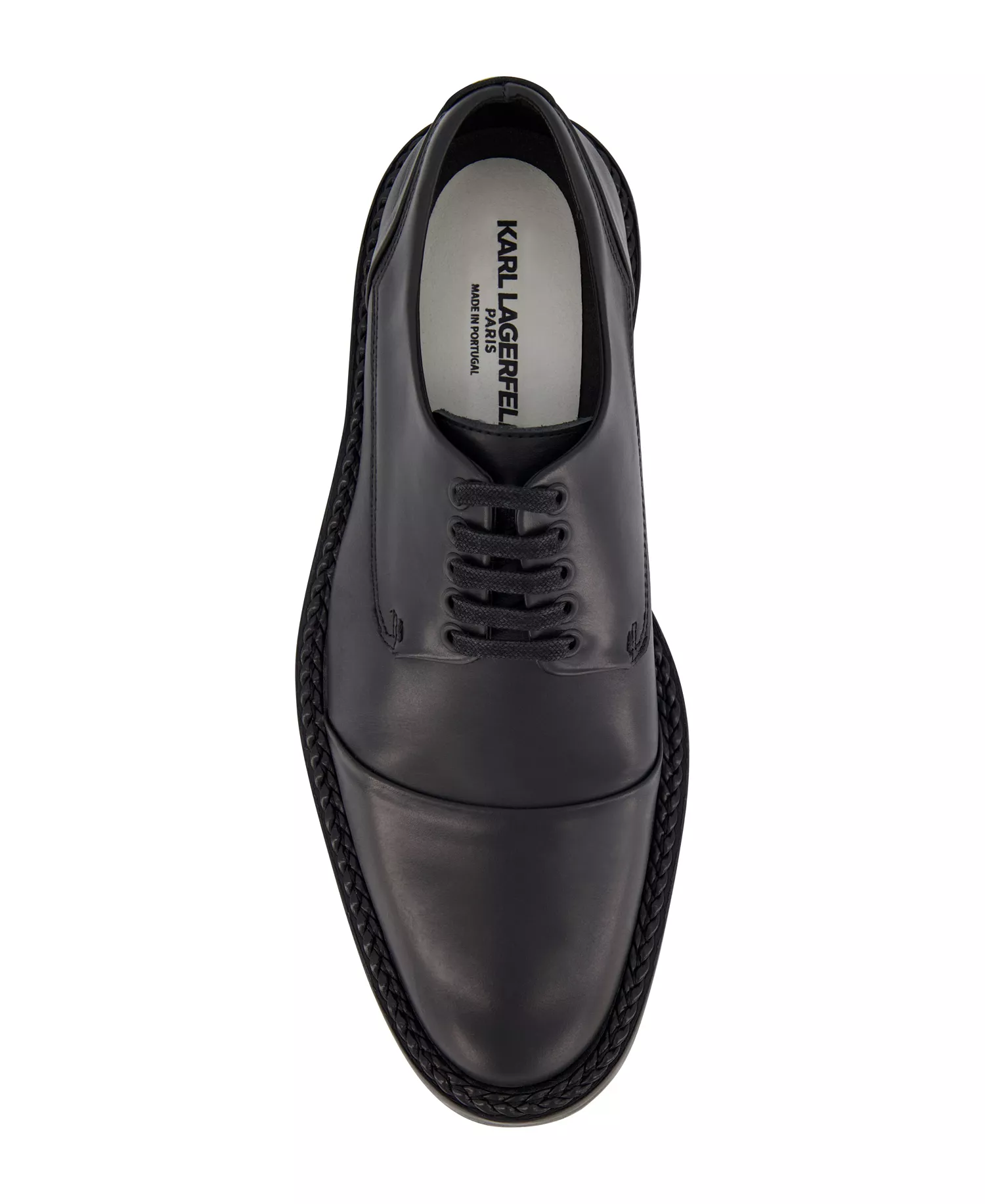 Men's White Label Leather Cap Toe Dress Shoes - Black - 10