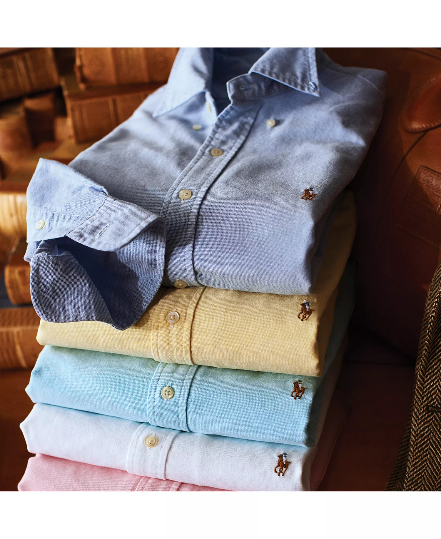 Men's Classic-Fit Stretch Oxford Shirt - Blue - 2XL