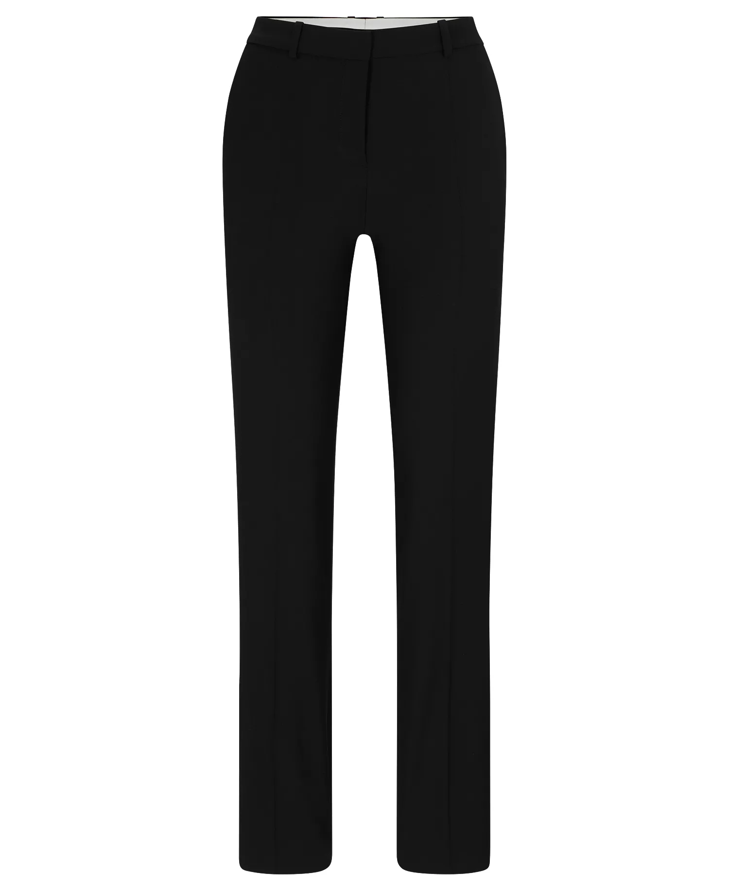 Women's Wool Regular-Fit High-Rise Pants - Black - 0
