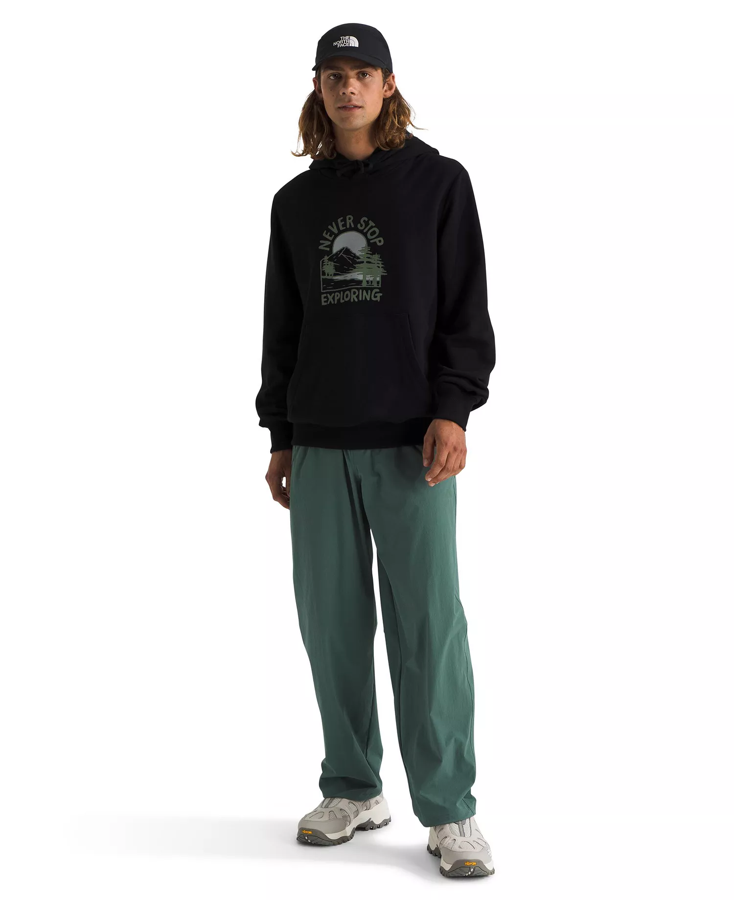 Men's Outdoor Graphic Hoodie - Black - L