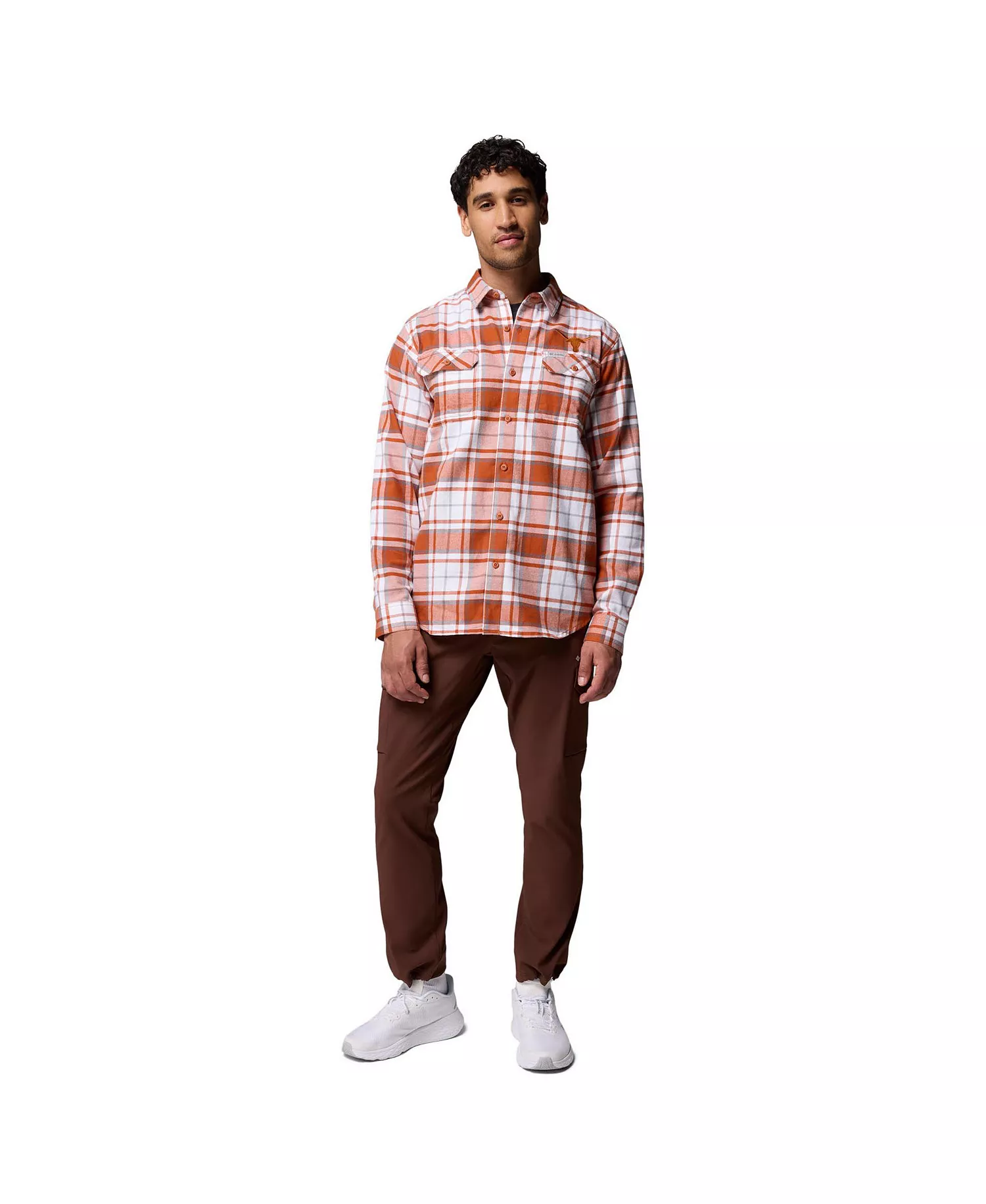 Men's Texas Orange Texas Longhorns Omni-Wick Flannel Long Sleeve Button-Up Shirt - Orange - L