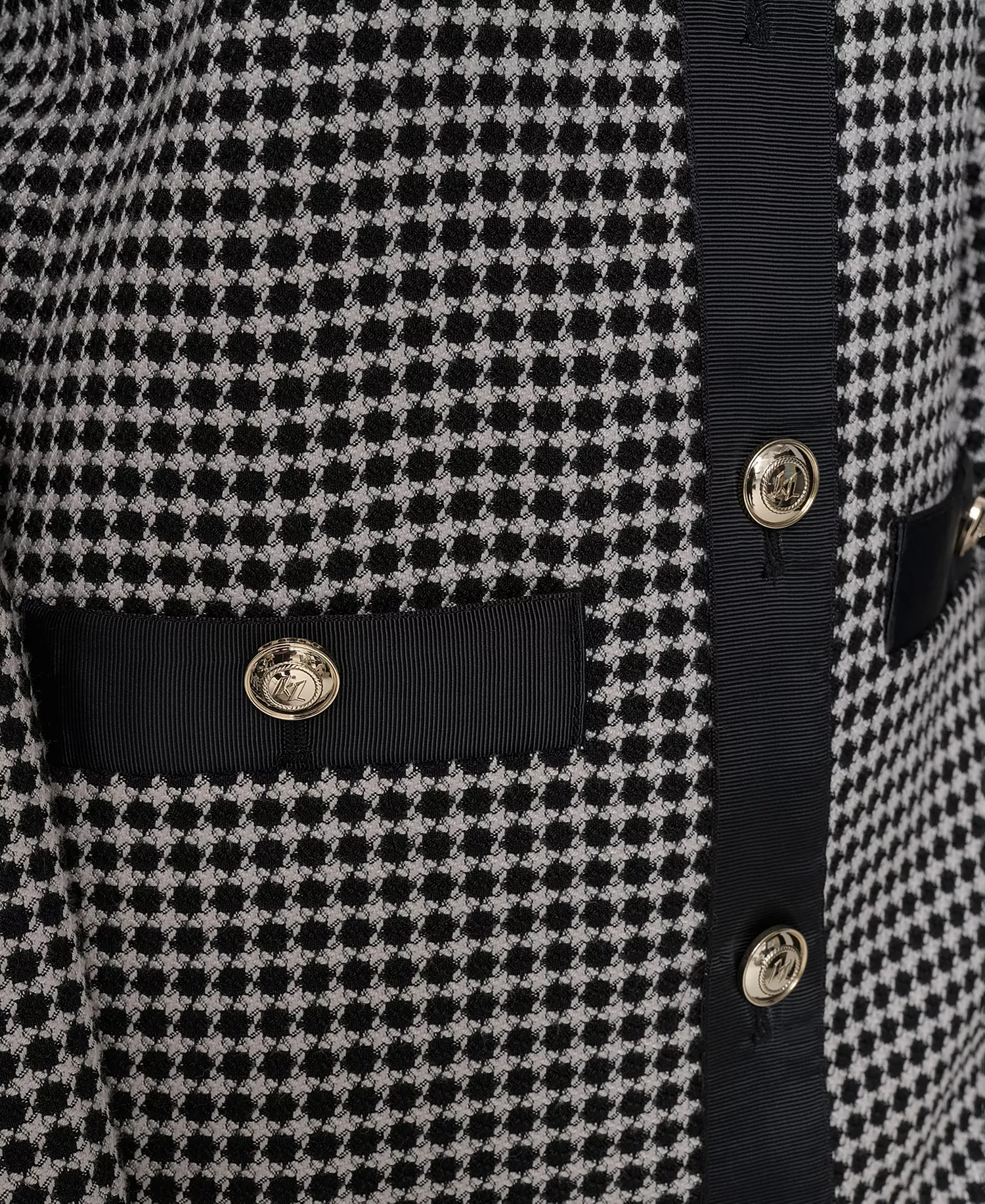 Women's Front Button Topper Jacket - Black/Soft White - 10