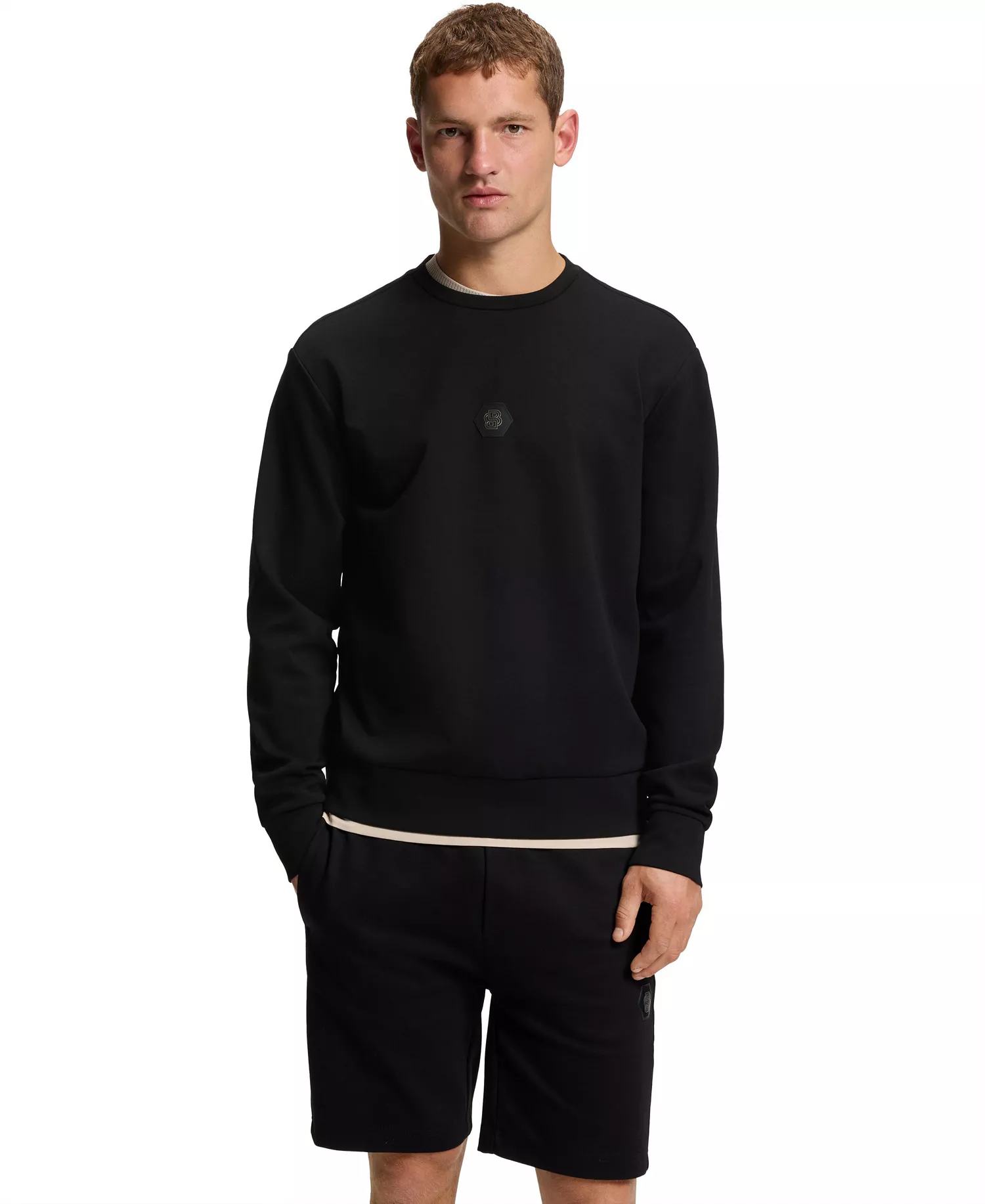 Men's Monogram Cotton-Blend Sweatshirt - Black - 2XL