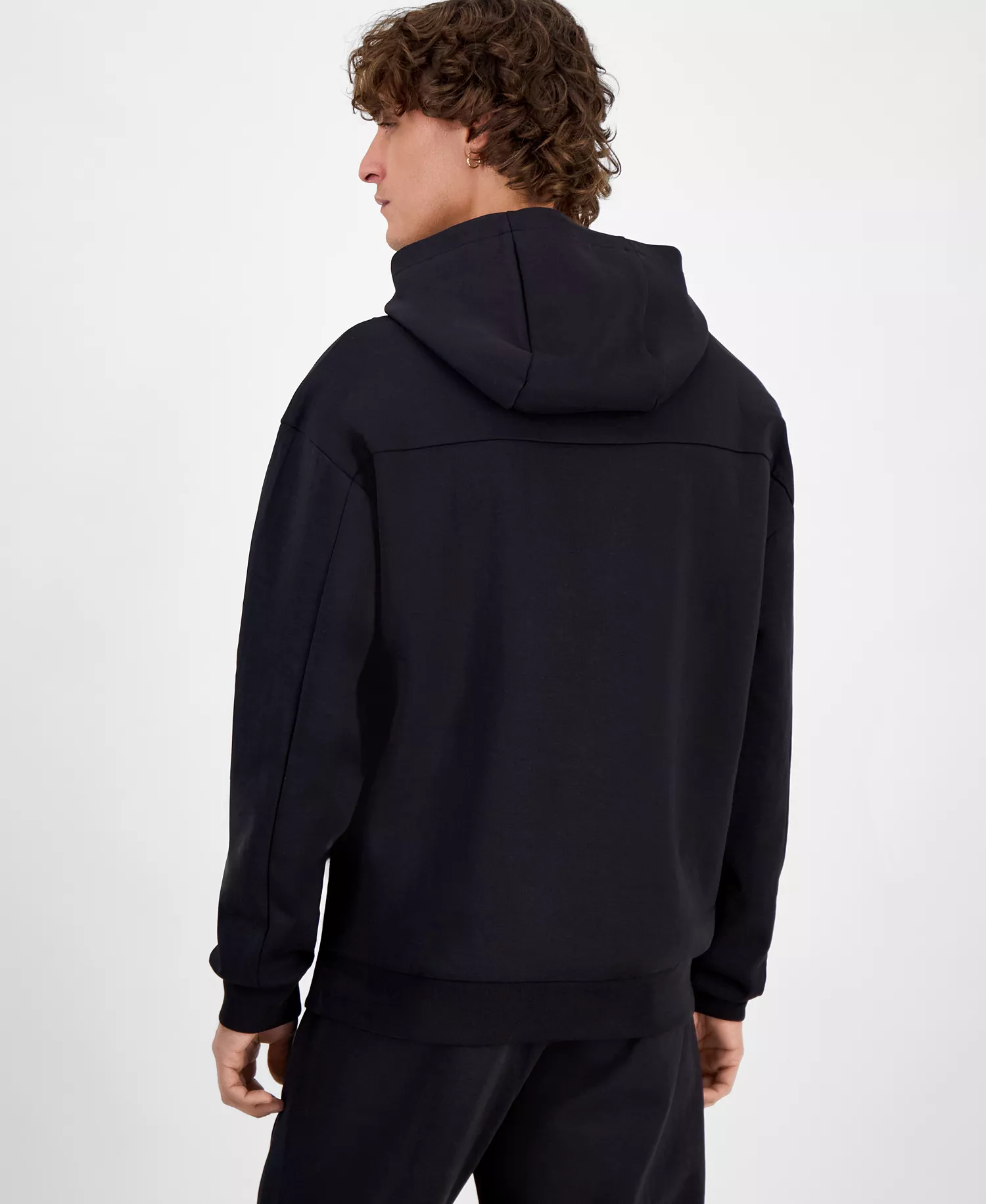HUGO by Men's Debostaco Relaxed-Fit Logo Hoodie  - Black - L