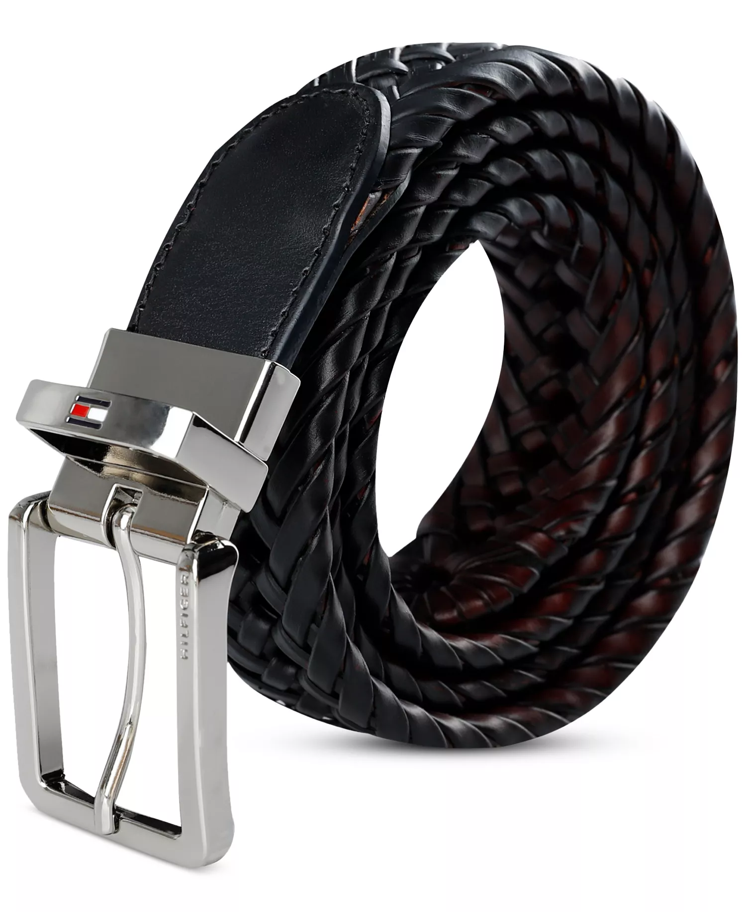 Men's Reversible Lace Logo Belt - Black/Brown - L (38-40)