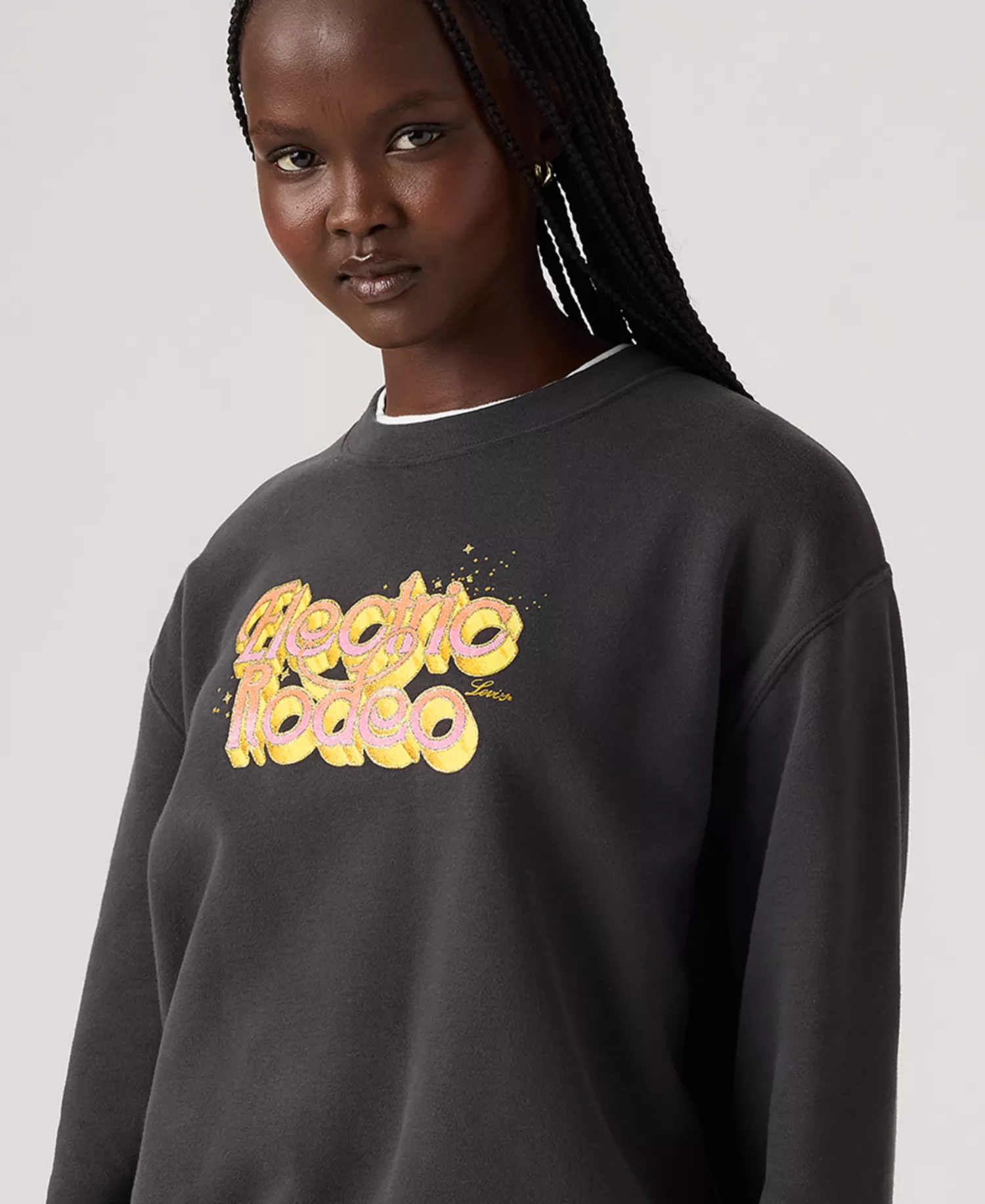 Women's Everyday Crewneck Sweatshirt - Black - L