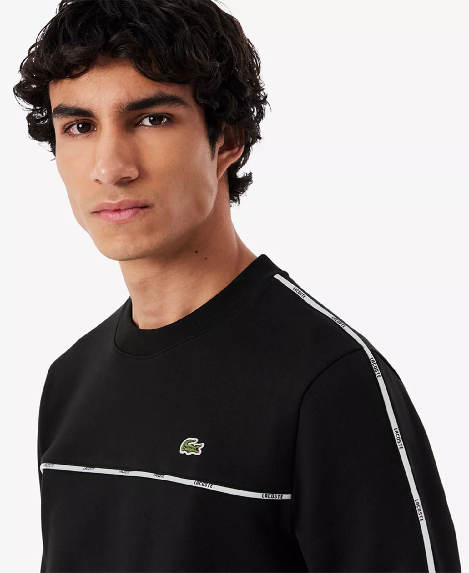 Men's Logo Trim Sweatshirt - Black - M