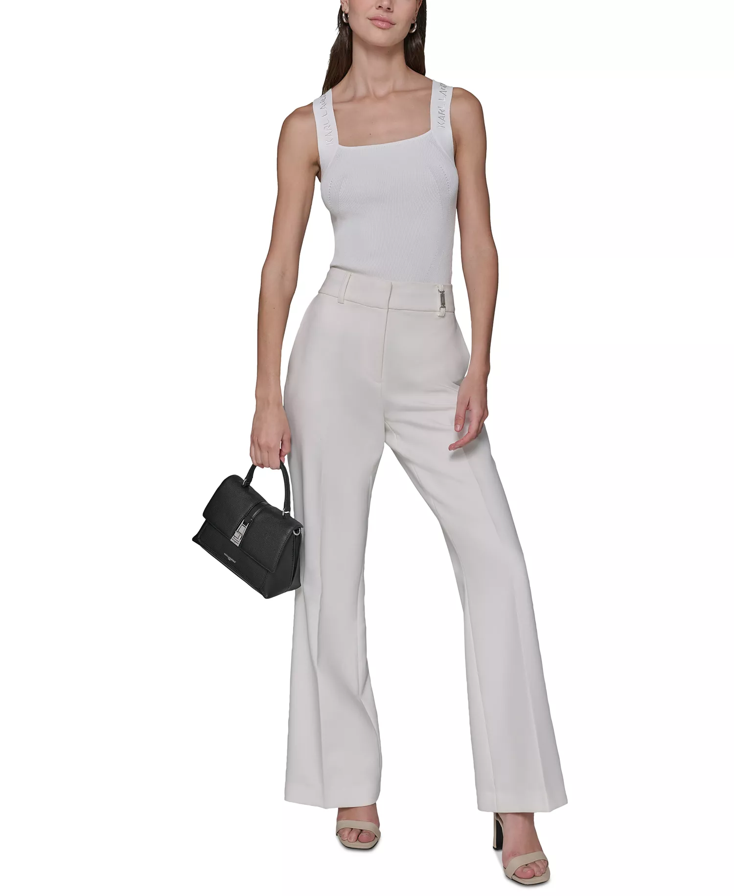 Mercerie Leather Crossbody  - White/black 1 - NO SIZE