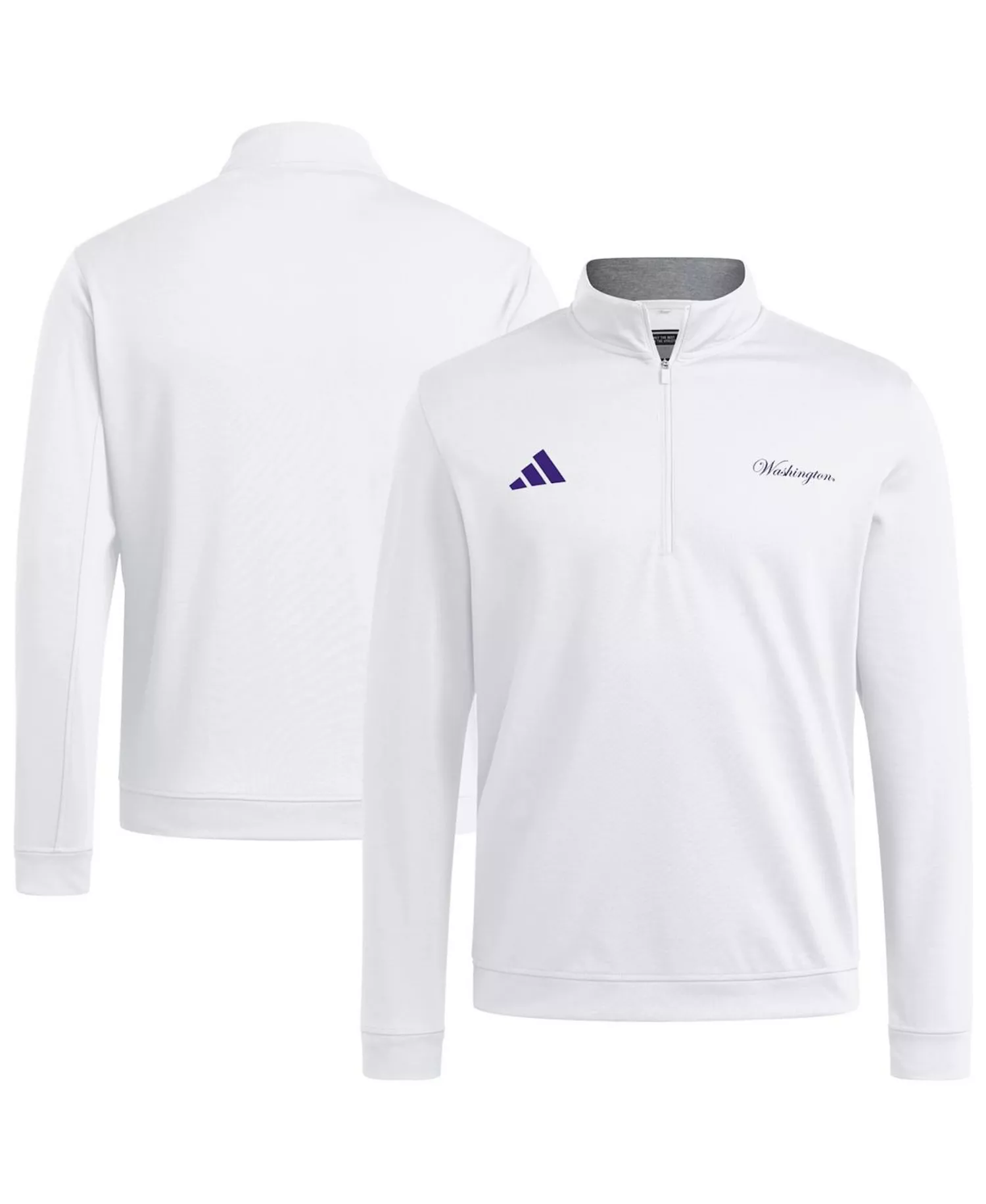 Men's White Washington Huskies Elevated Quarter-Zip Jacket - White - 2XL