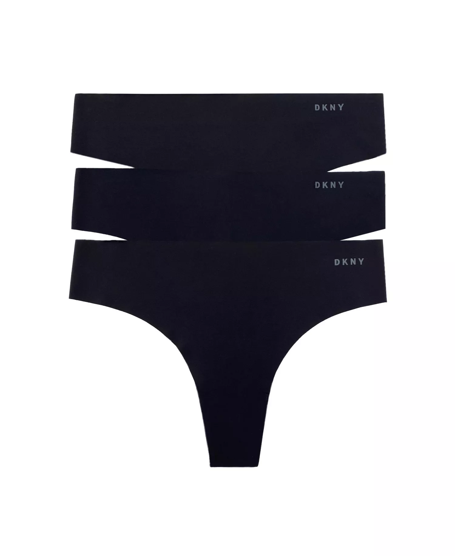 Women's Litewear Cut Anywear Thong Underwear 3 Pack DK5026P3 - Black - Large