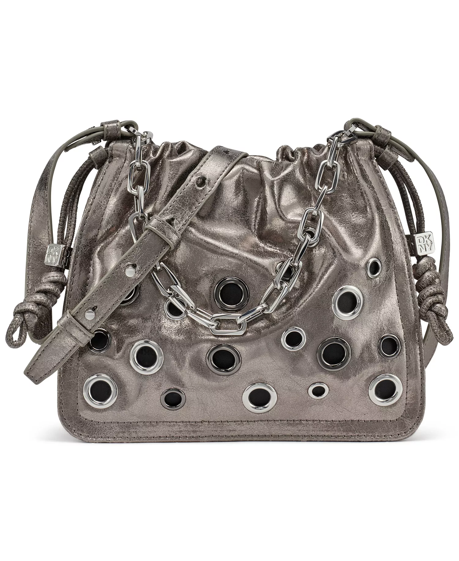 Halle Drawstring Small Crossbody Bag - Bronze - ONE SIZE