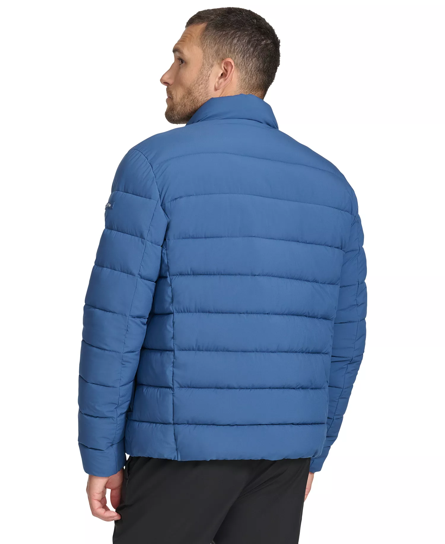 Men's Quilted Infinite Stretch Water-Resistant Puffer Jacket - Blue - 2XL