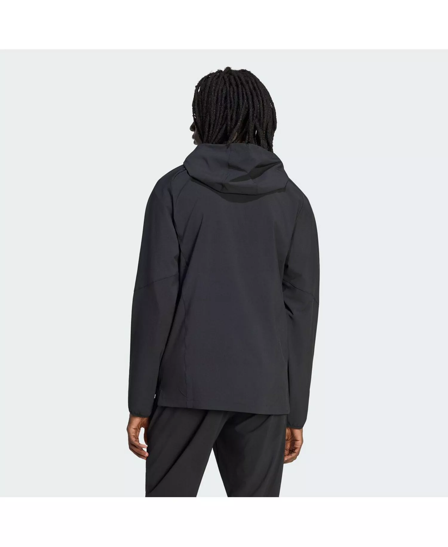 Men's Black LAFC Tiro Travel Full-Zip Hooded Windbreaker - Black - 2XL