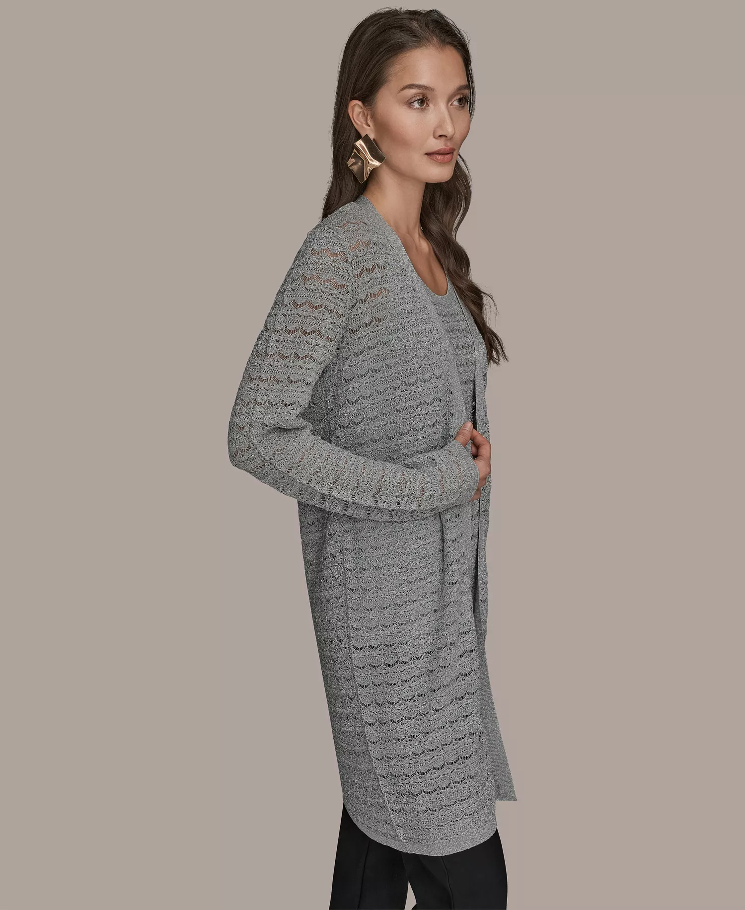 Women's Long-Sleeve Open Front Cardigan - Vapor - L