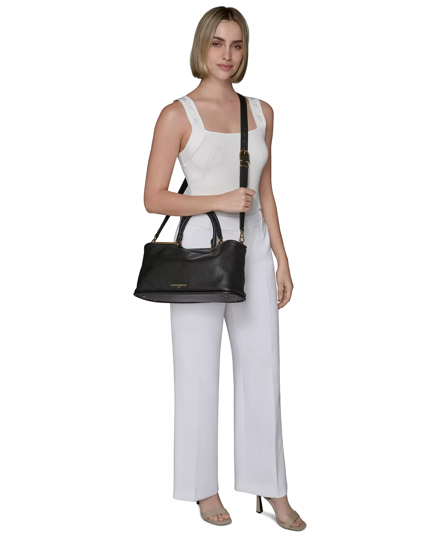 Valerie Satchel Bag  - Black/gold - NO SIZE