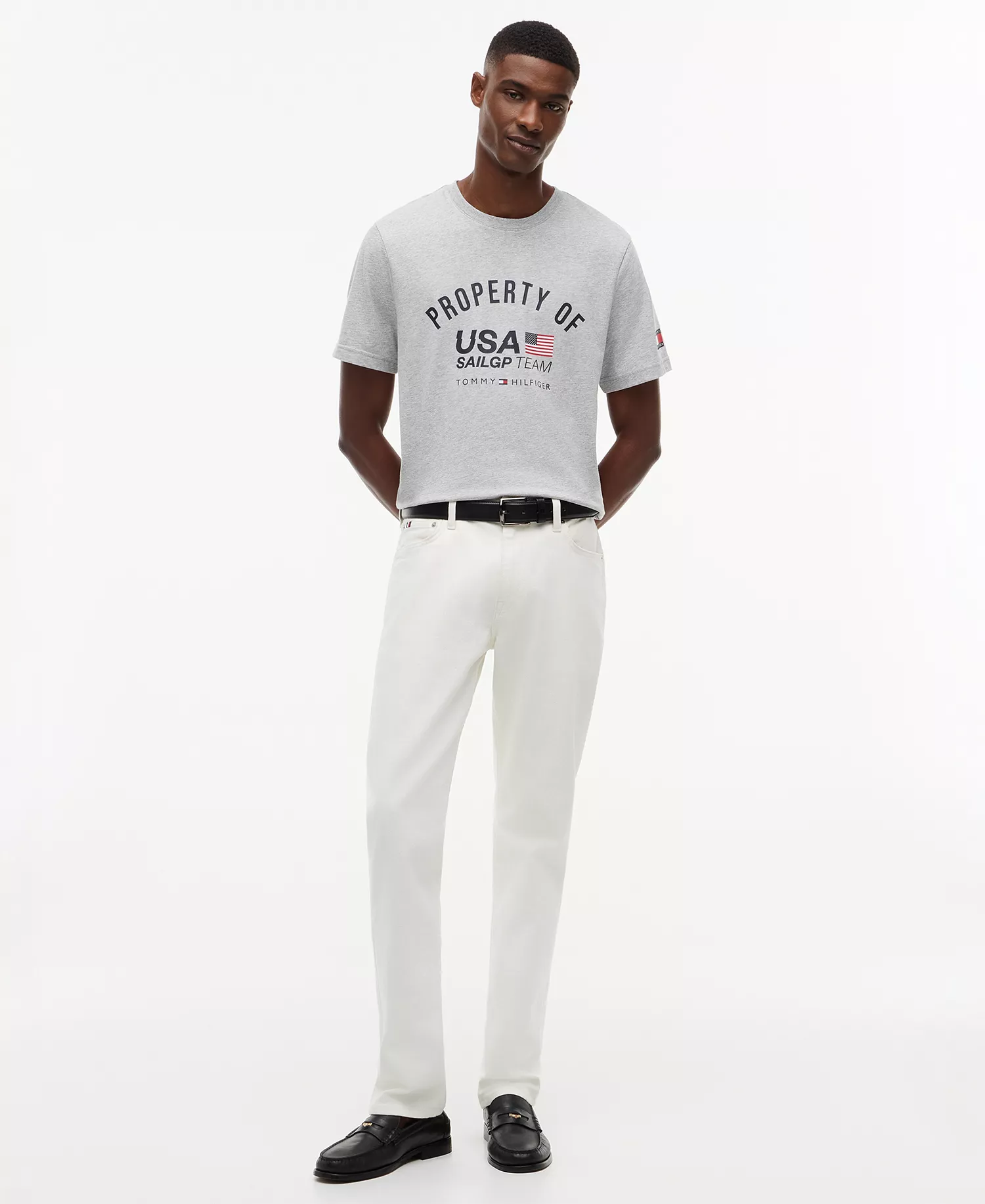 x U.S. SailGP Men's Property of USA T-Shirt - Light Gray Heather - L