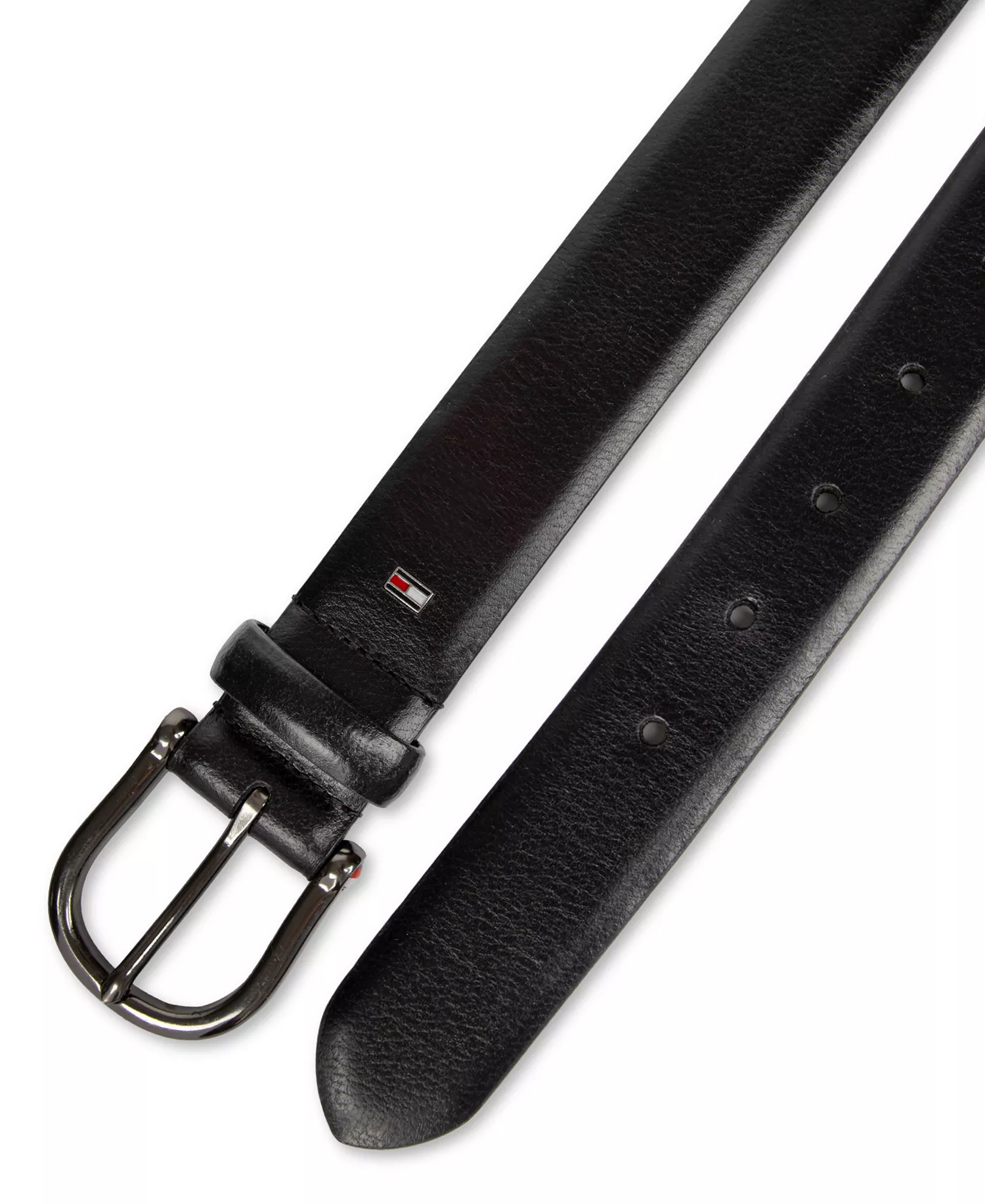 Men's Nautical Feather Edge Leather Belt - Black - L (38-40)