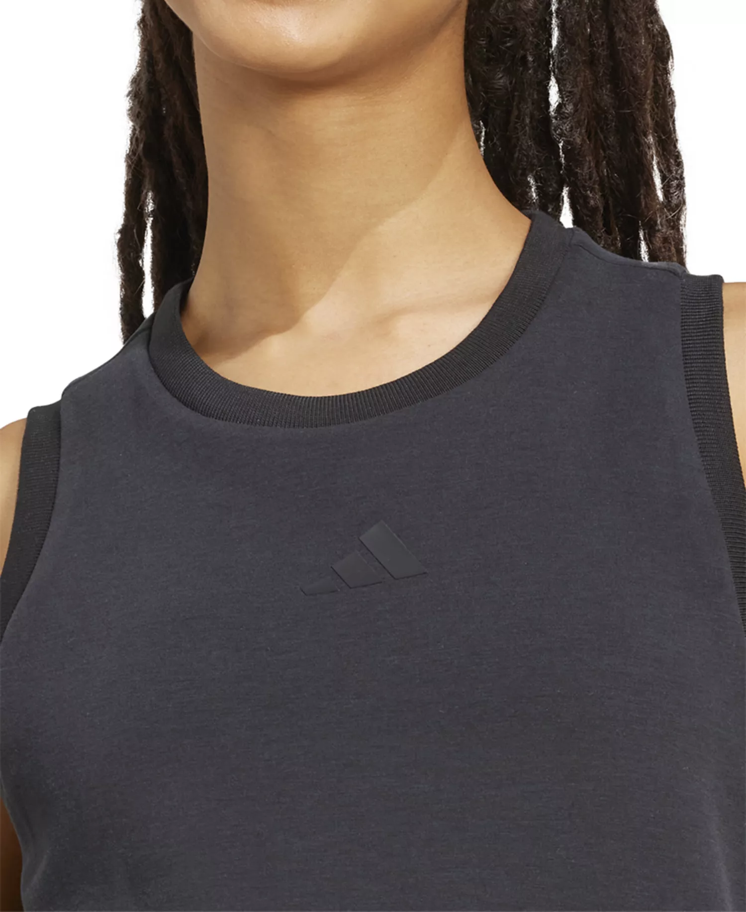Women's Slim Fit Sleeveless Tank Top  - Black - 2XL