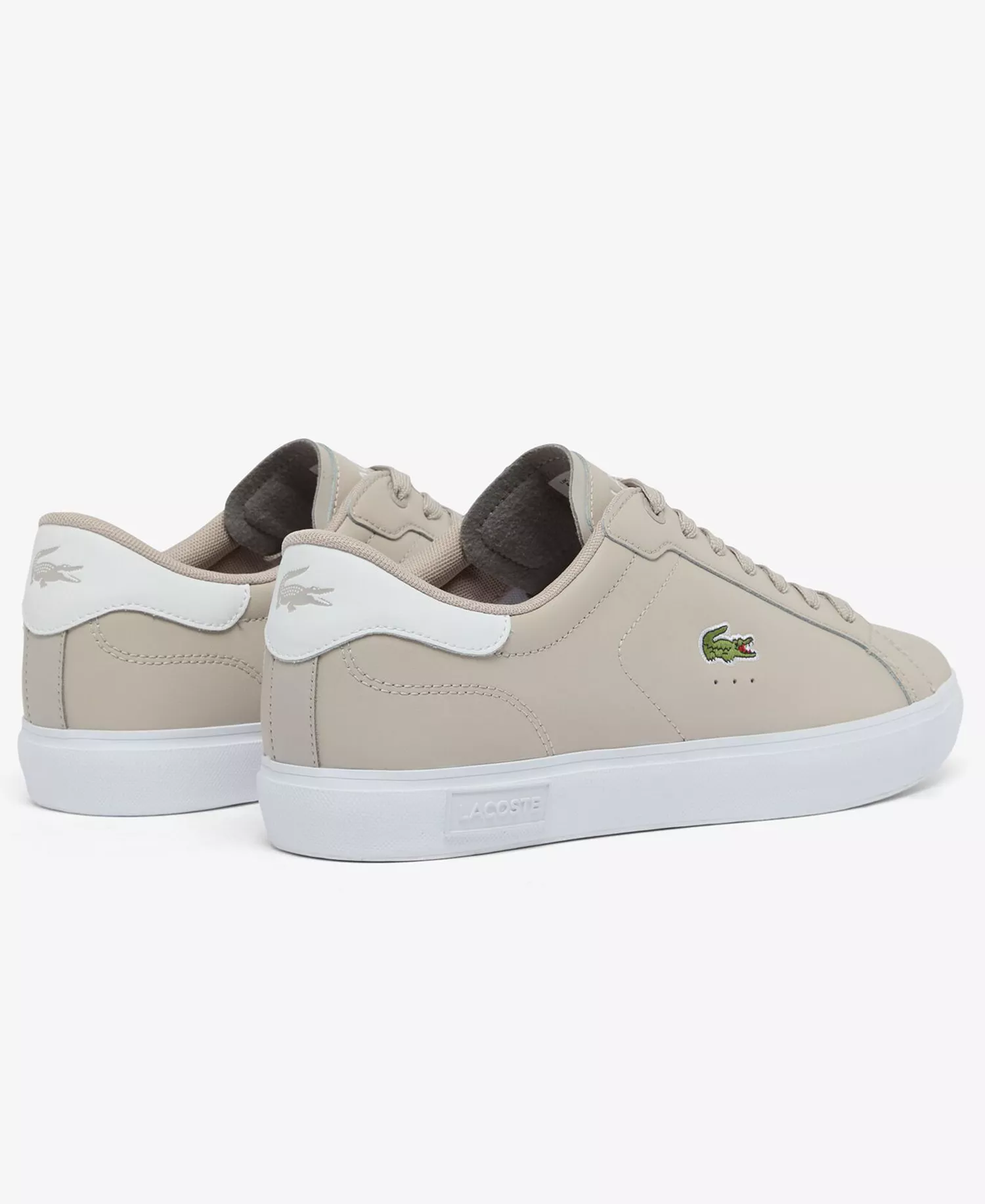 Men's Round-Toe Sneakers - Beige/White - 10.5M
