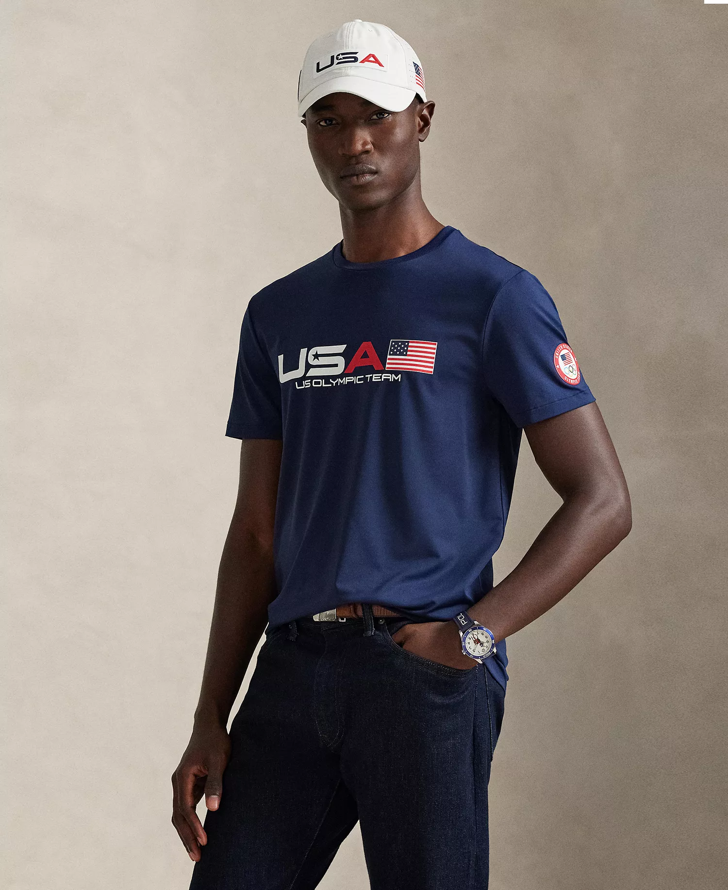 Men's Team USA Stretch Jersey T-Shirt - Refined Navy - L