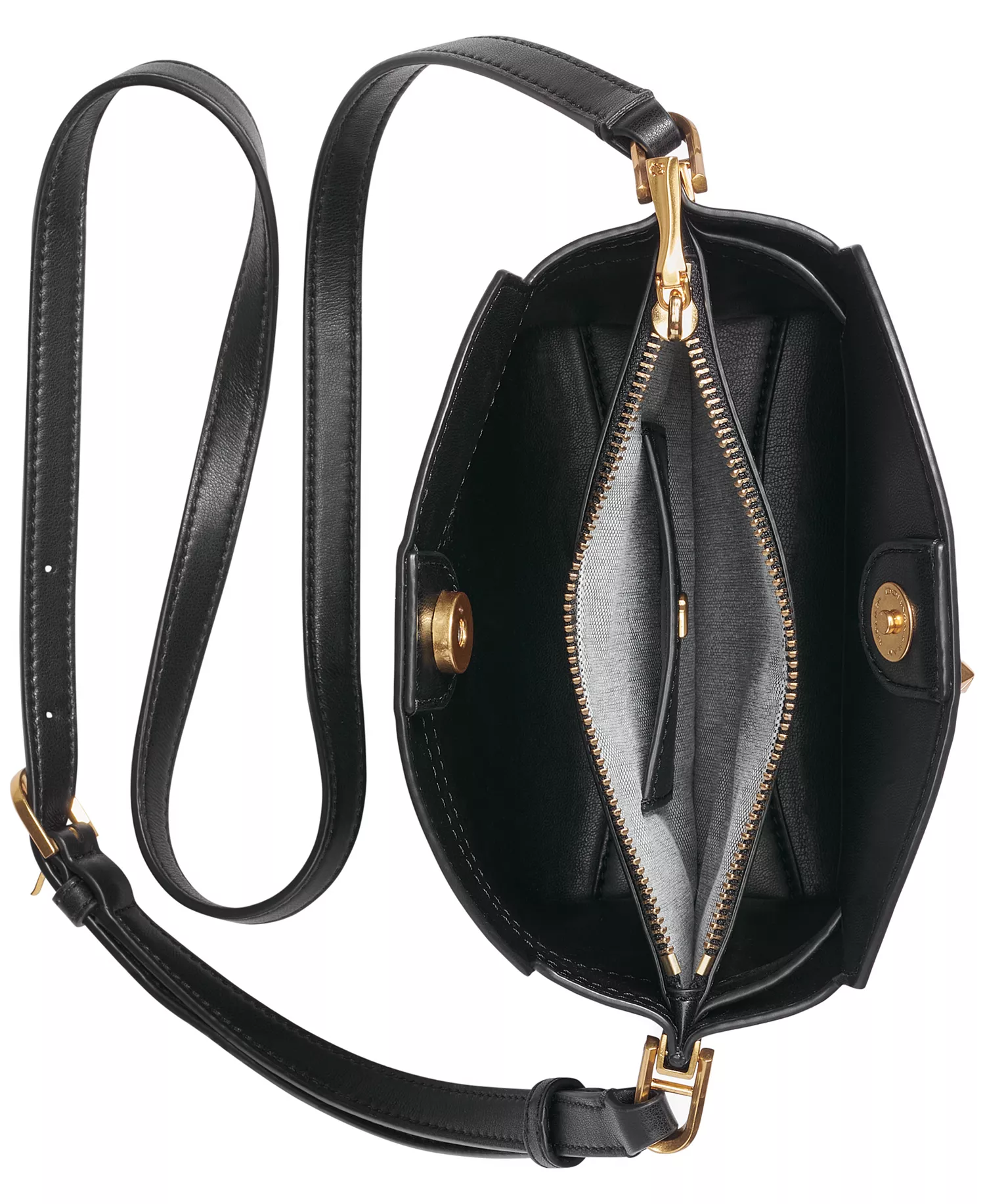 Mini Bridgehampton Turn-Lock Crossbody Bag - Black/Gold - NO SIZE