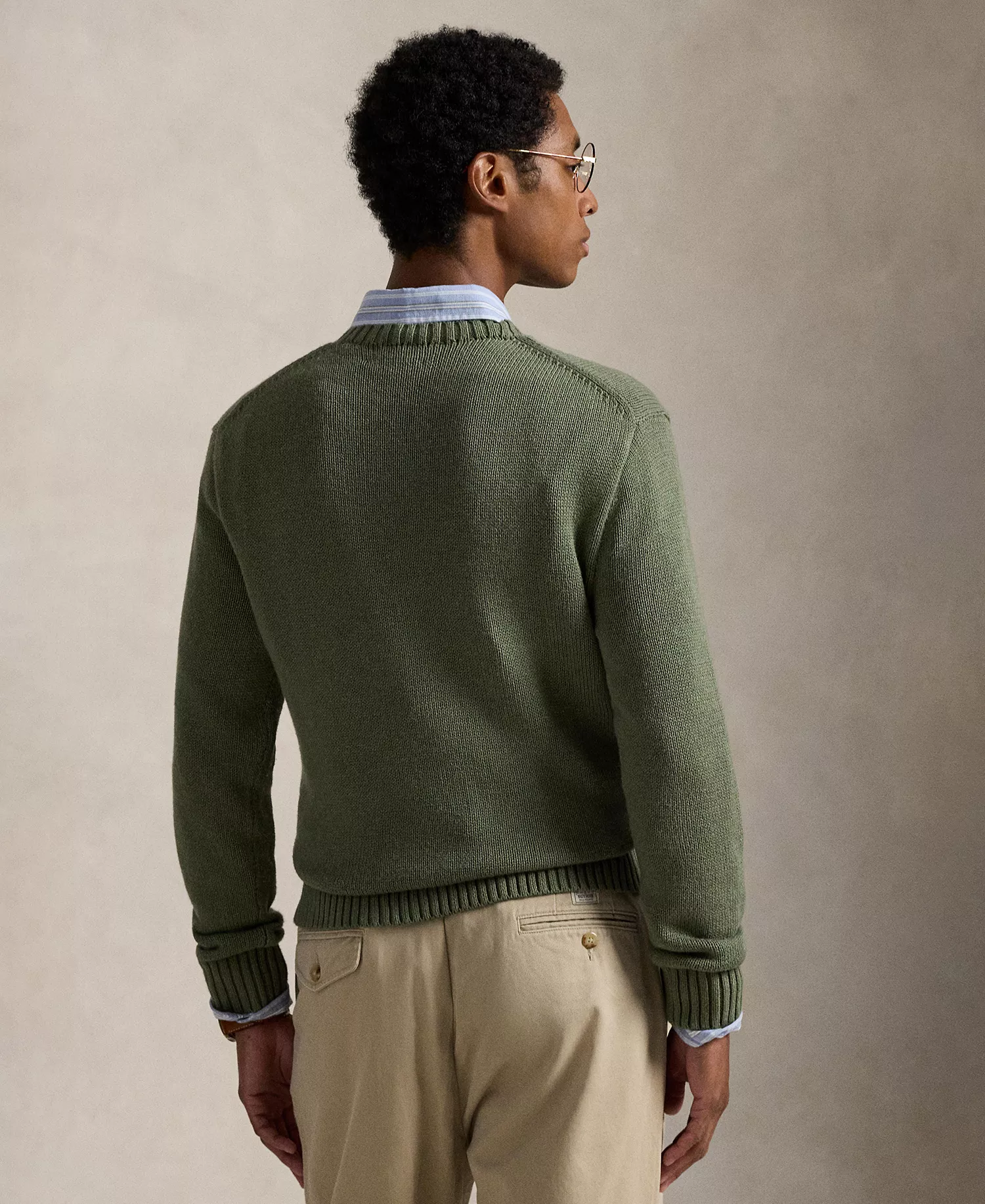 Men's Bear Graphic Crewneck Sweater - Lovette Heather - L