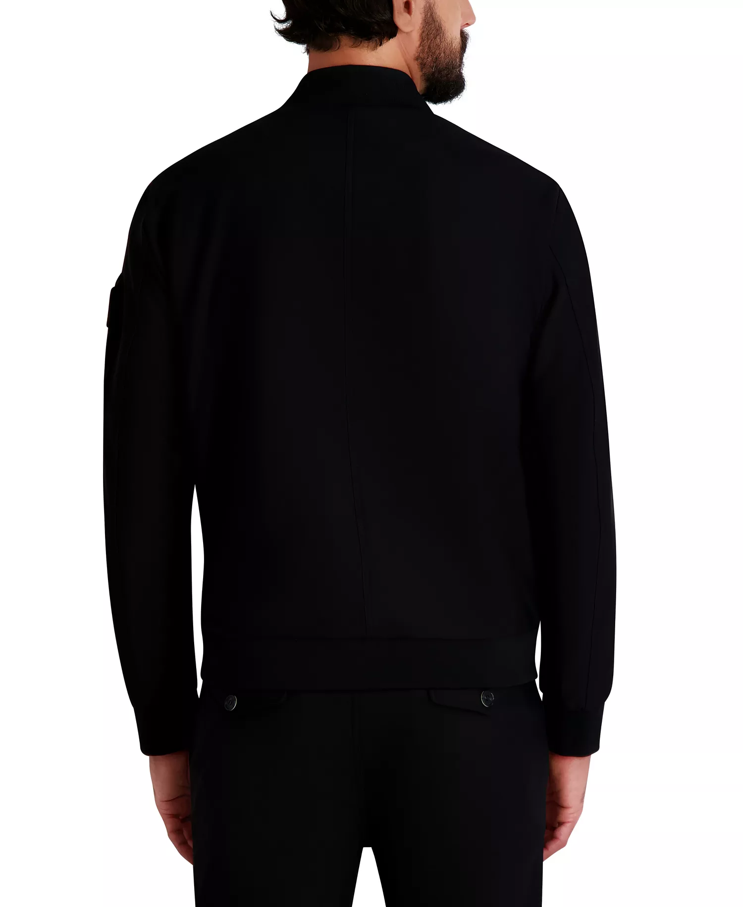 Men's Zipper Bomber Jacket - Black - S