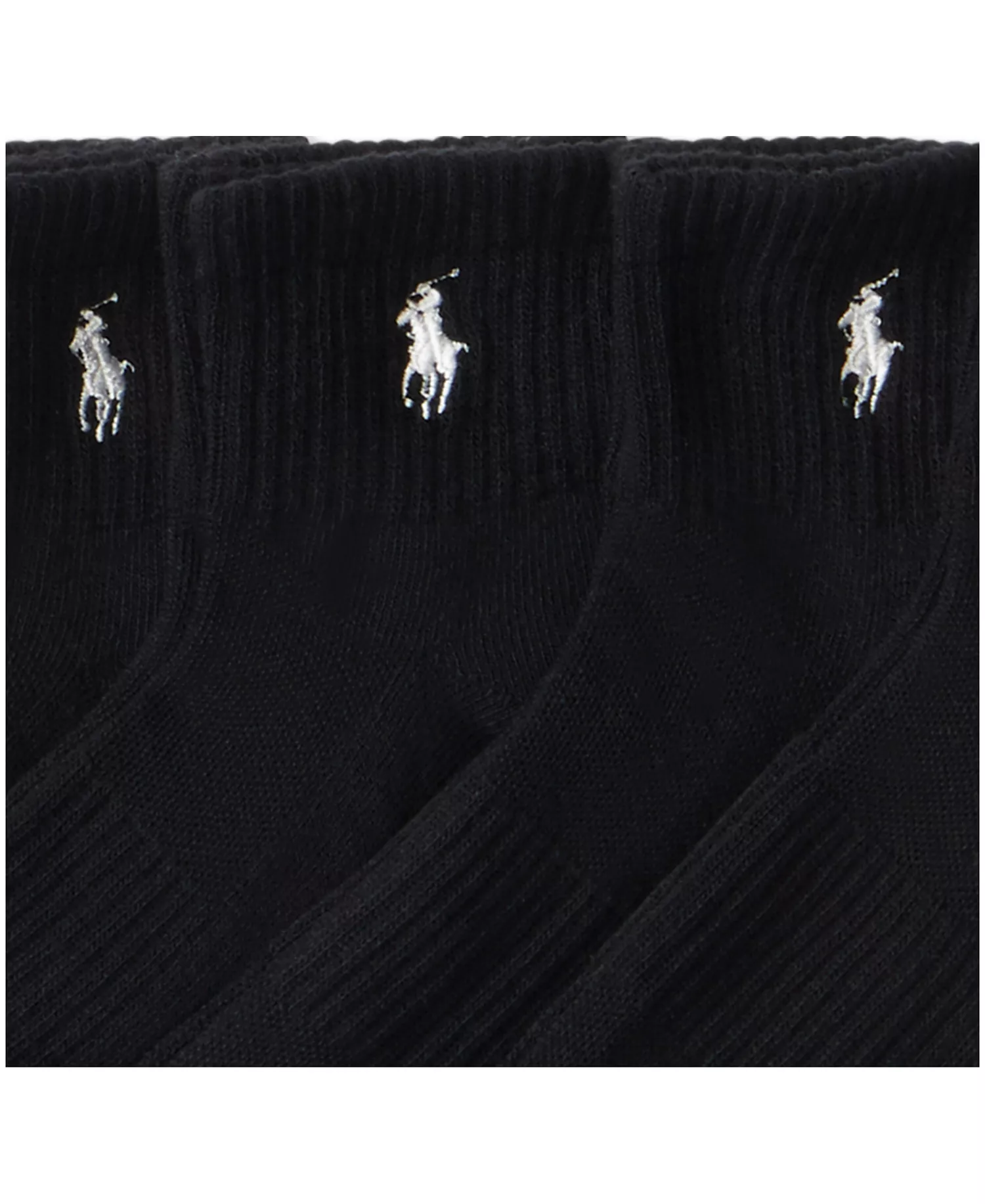 Men's 6-Pack Performance Sport Quarter Socks - Black - 10-13