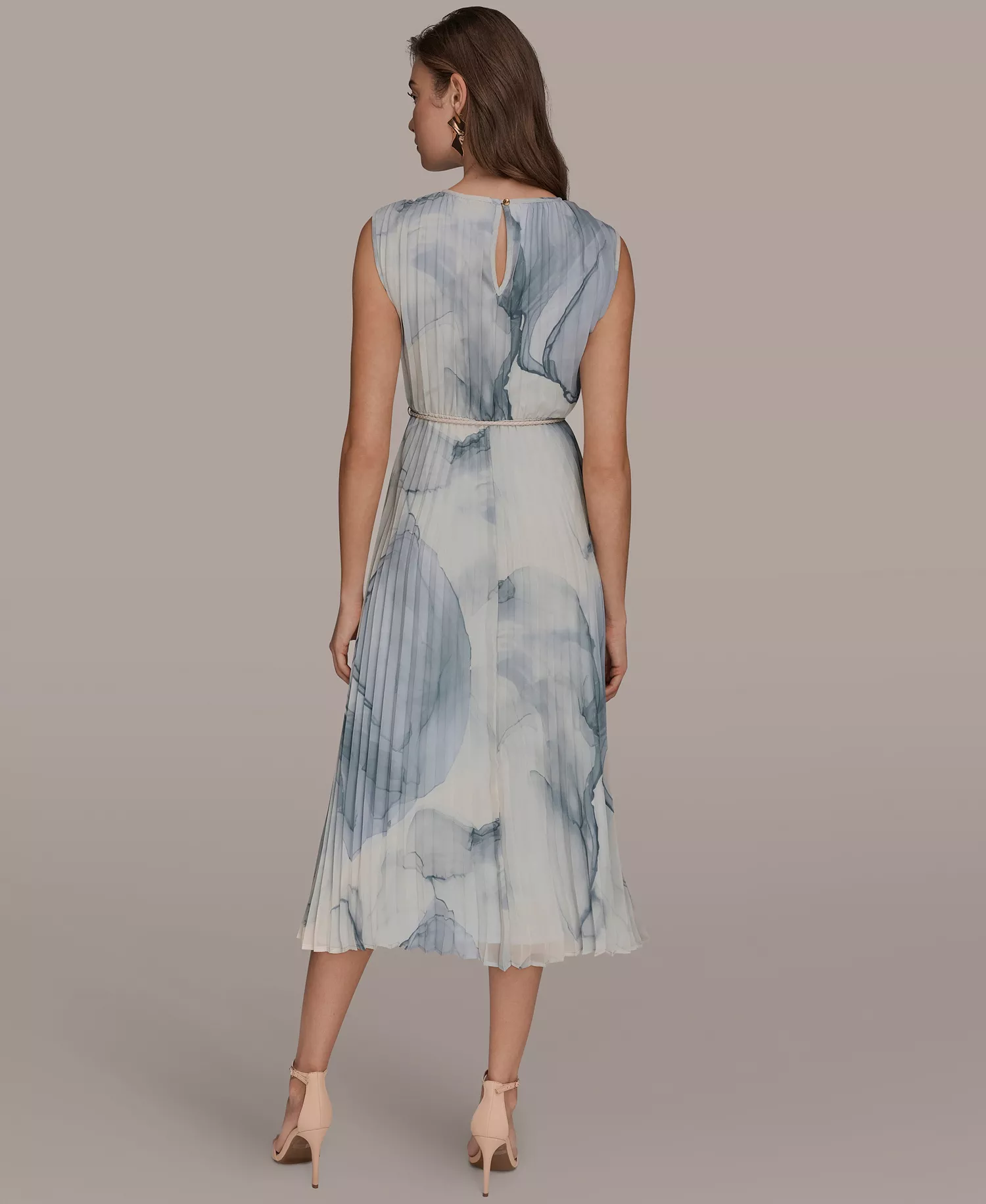 Women's Sleeveless Pleated A-Line Midi Dress - Dusk Multi - 10