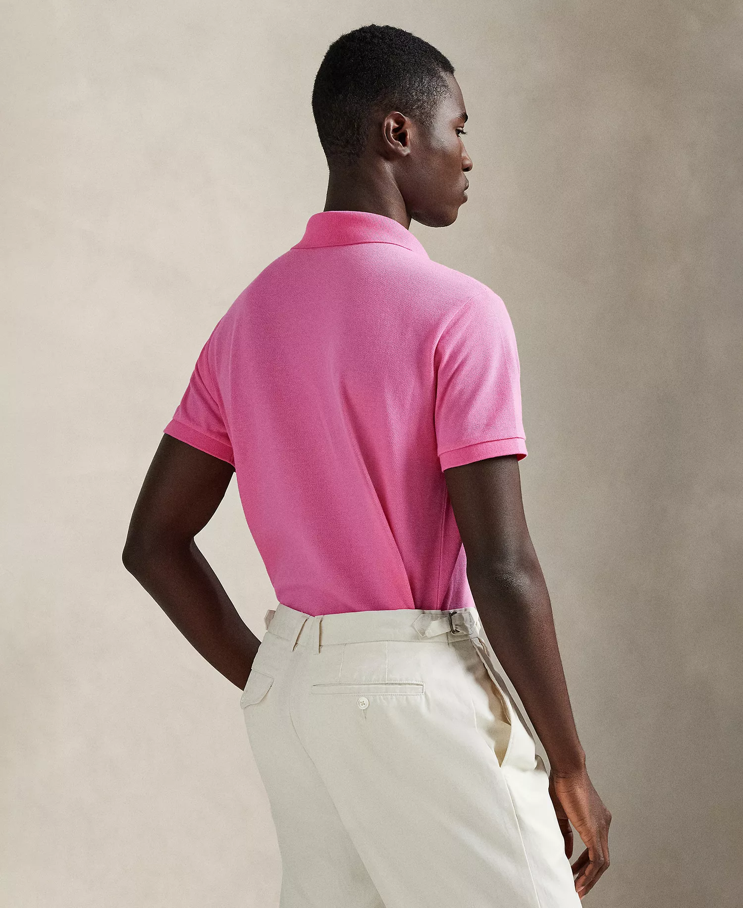 Men's Classic-Fit Mesh Polo Shirt - Baja Pink - 2XL