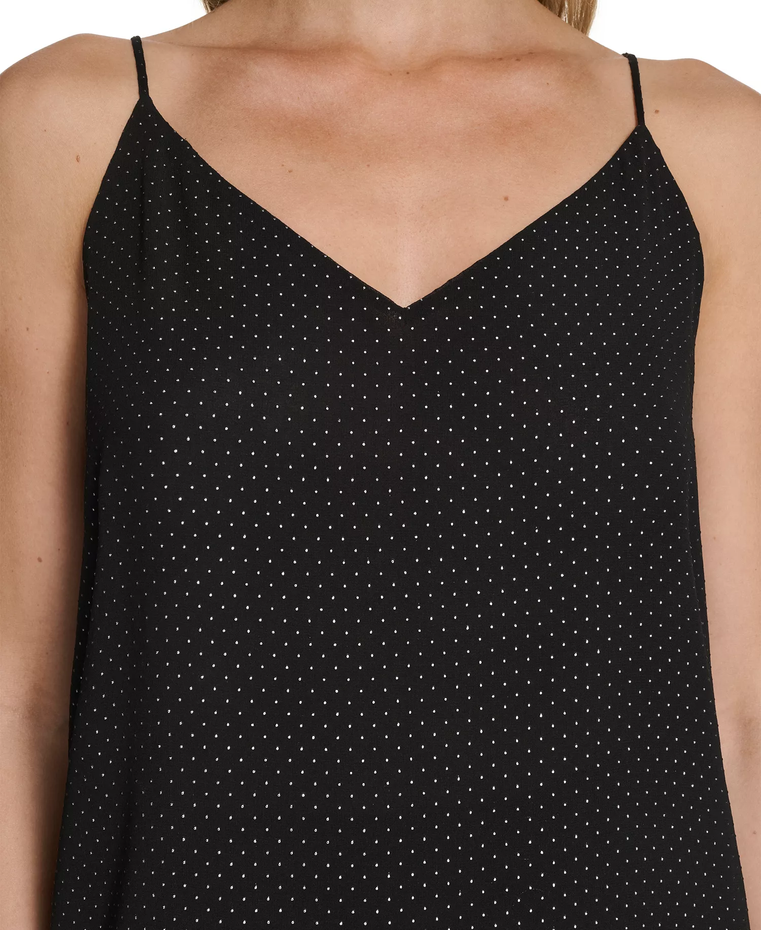 Women's Metallic Dot Camisole - Black - L